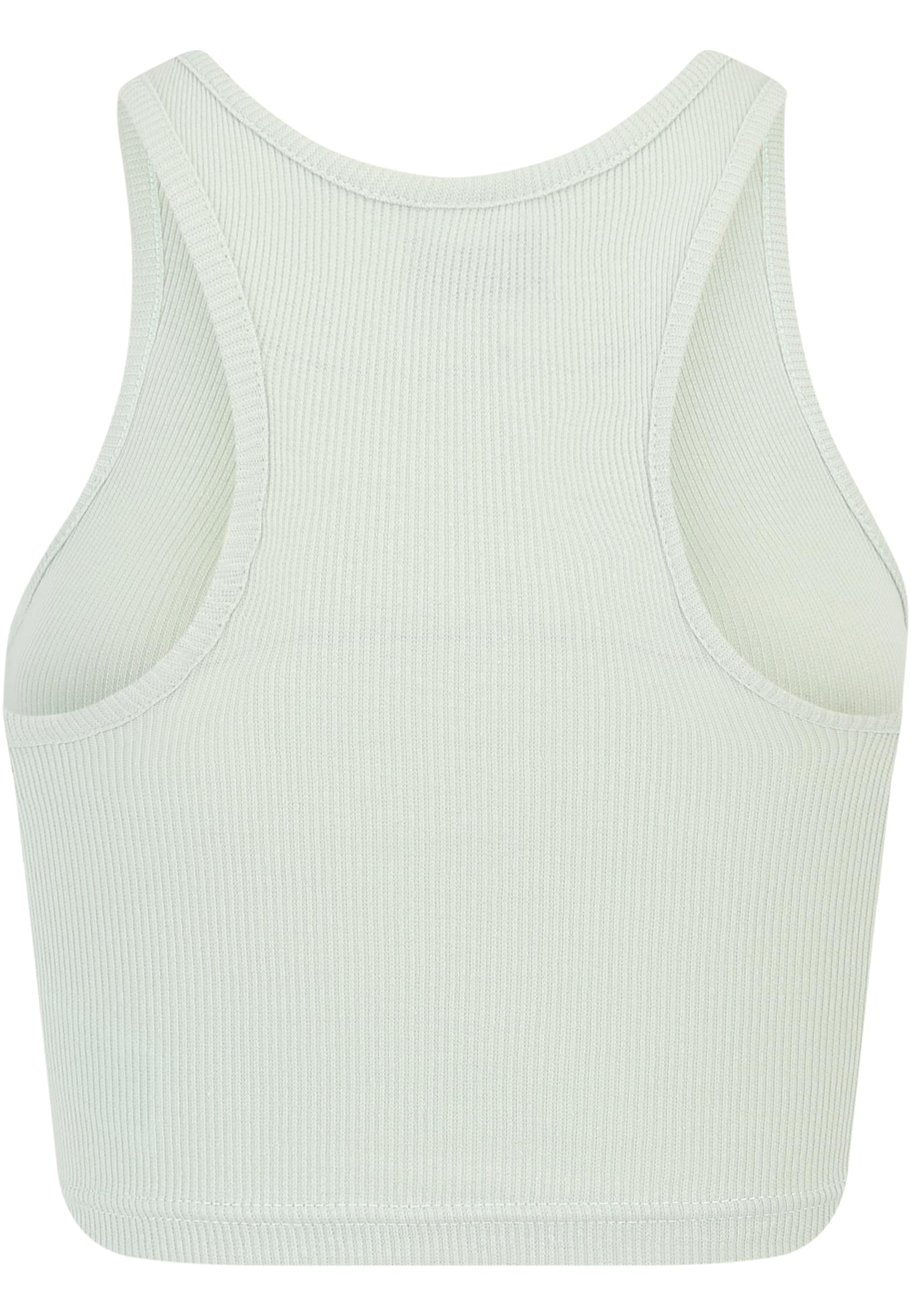 Ladies Cropped Rib Top 2-Pack | frostmint+white