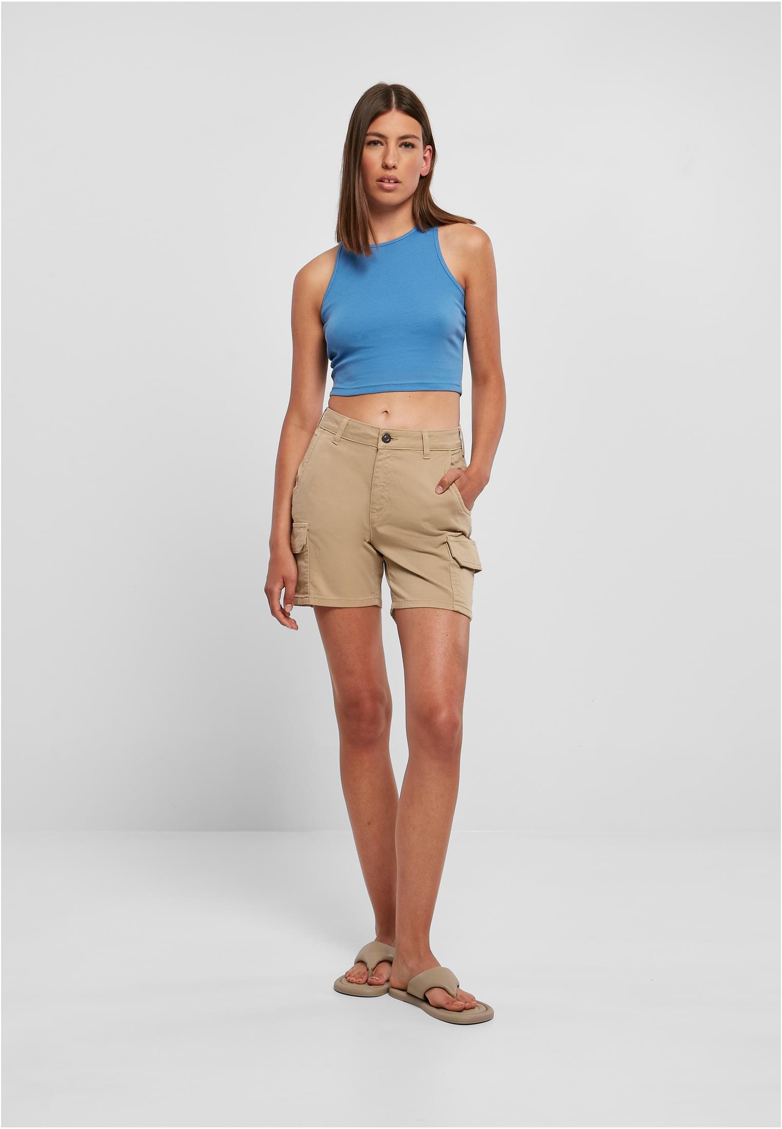 Ladies Cropped Rib Top | horizonblue