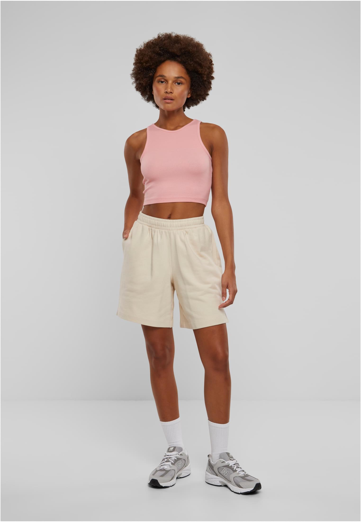 Ladies Cropped Rib Top | lemonadepink