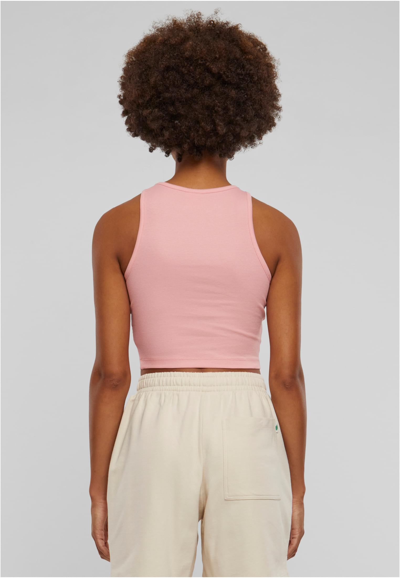 Ladies Cropped Rib Top | lemonadepink