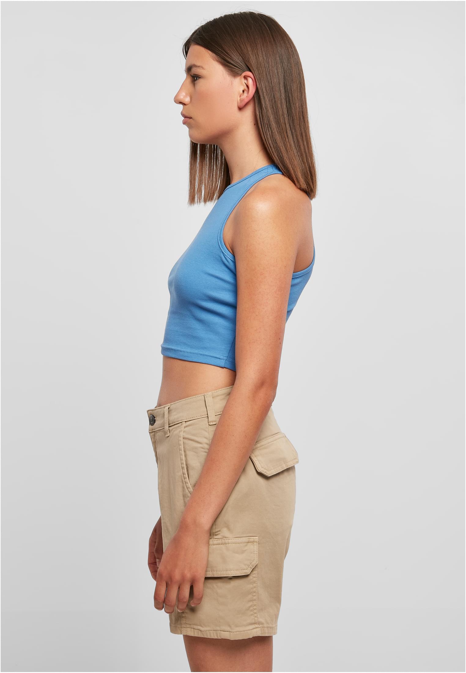 Ladies Cropped Rib Top | horizonblue