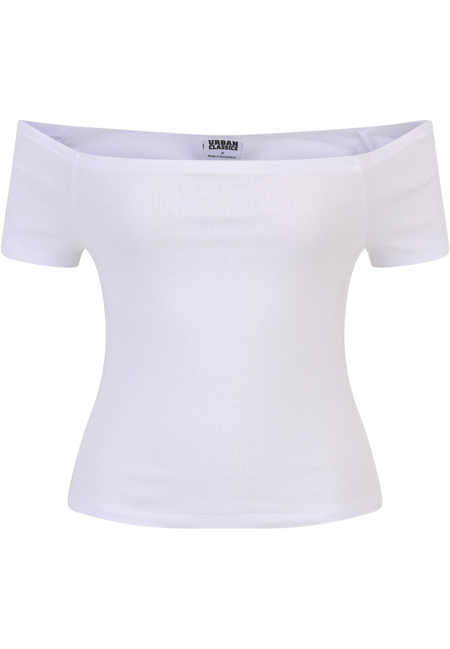 Ladies Off Shoulder Rib Tee 2-Pack | white+olive