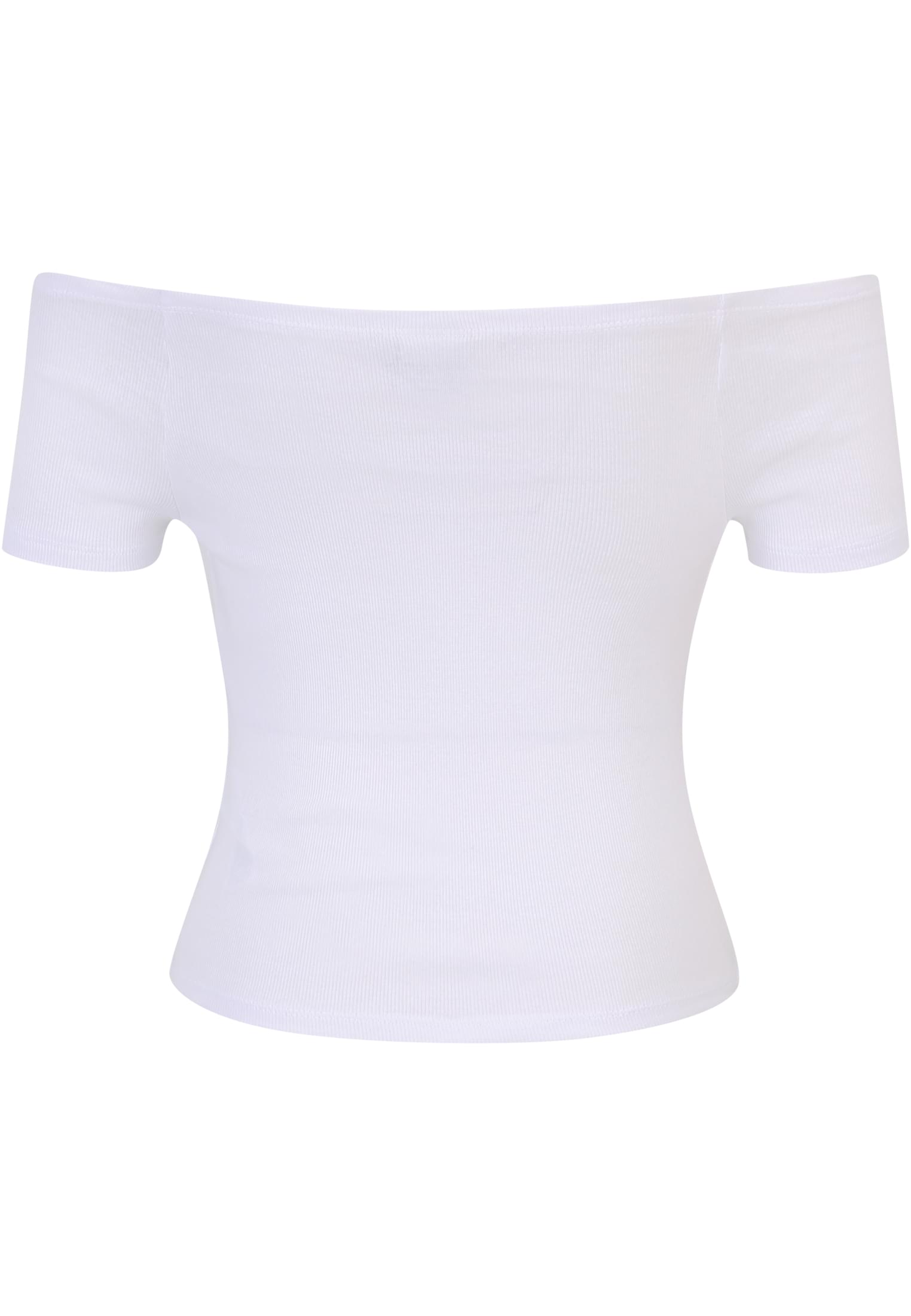 Ladies Off Shoulder Rib Tee 2-Pack | white+olive