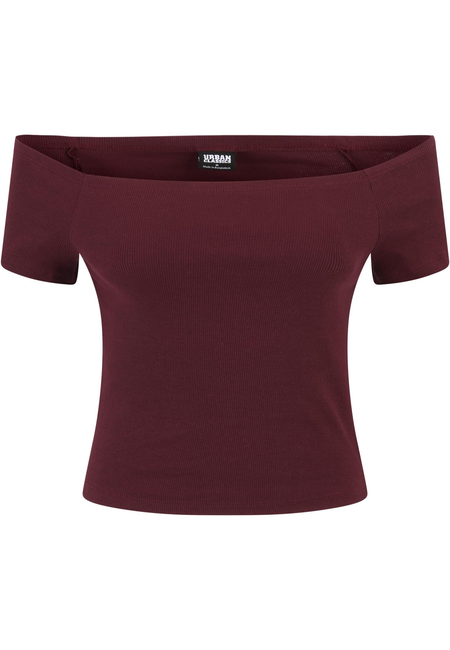 Ladies Off Shoulder Rib Tee 2-Pack | redwine+black