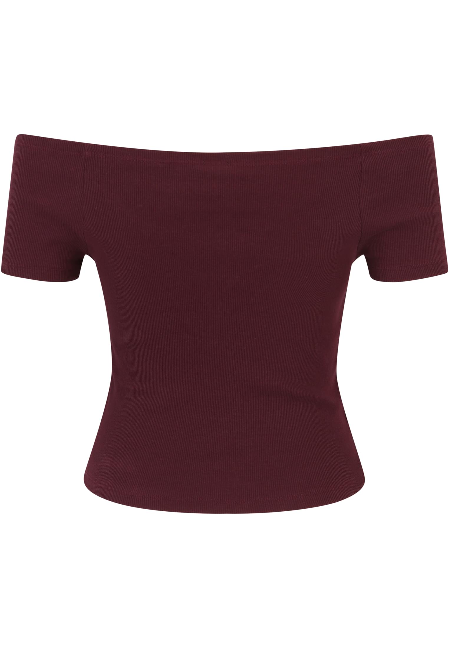 Ladies Off Shoulder Rib Tee 2-Pack | redwine+black