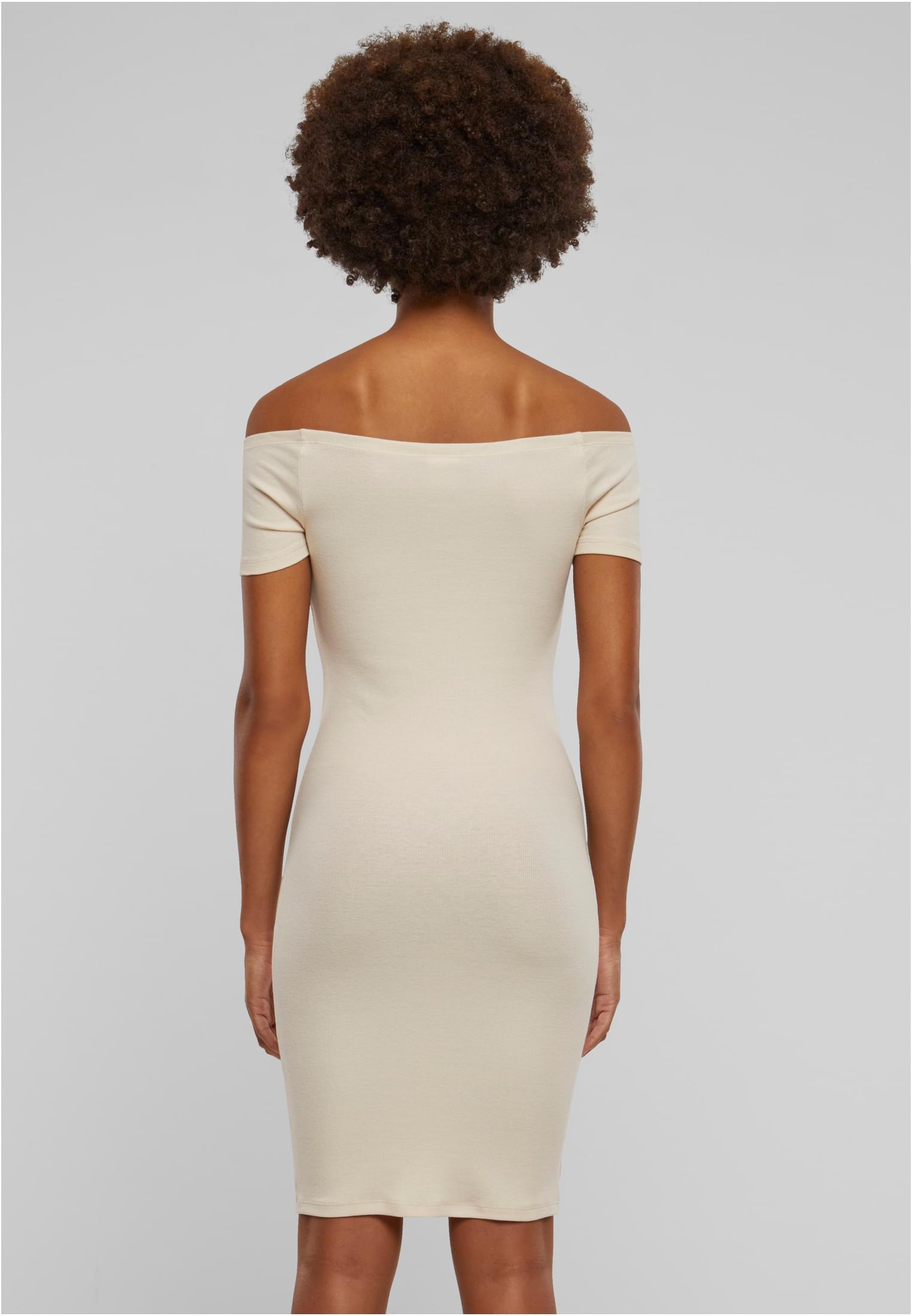 Ladies Off Shoulder Rib Dress | whitesand