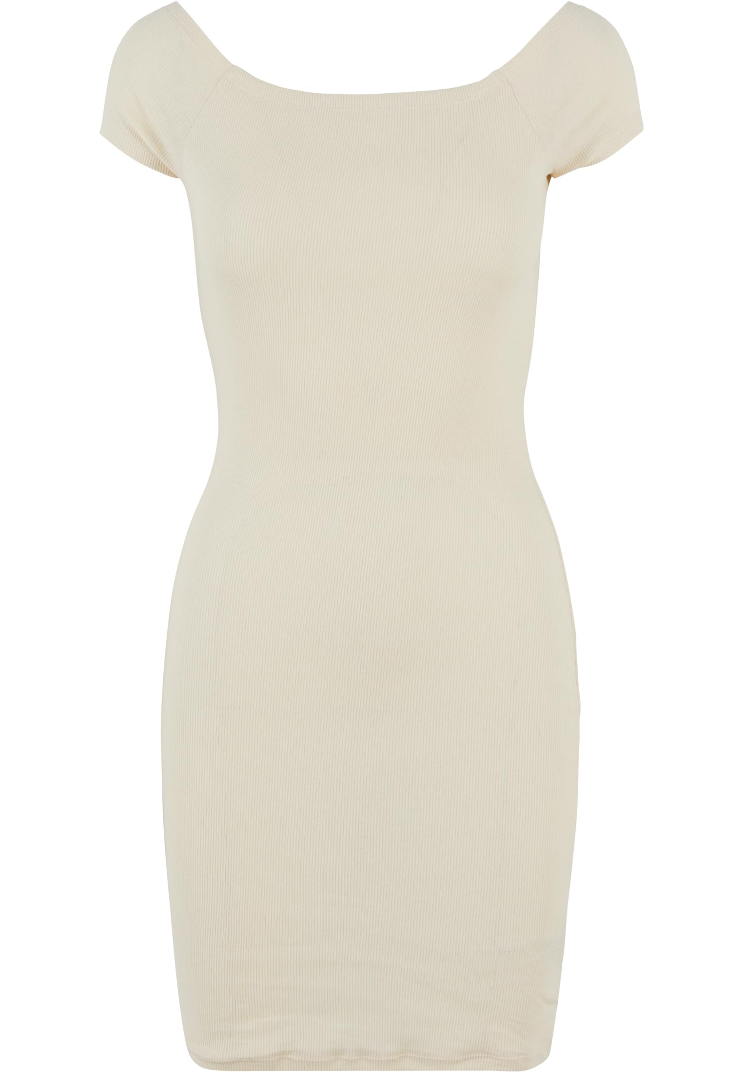 Ladies Off Shoulder Rib Dress | whitesand