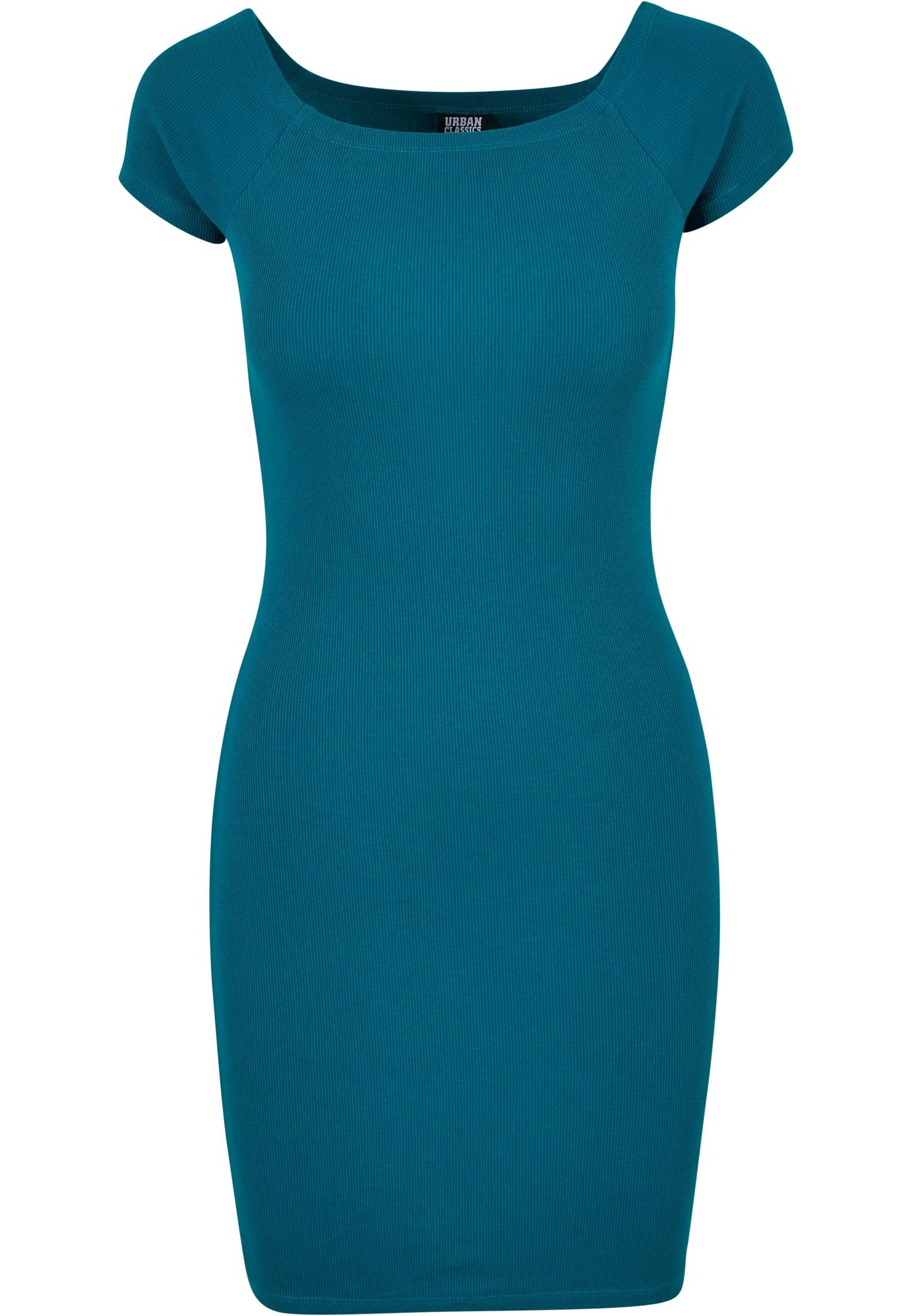 Ladies Off Shoulder Rib Dress | watergreen