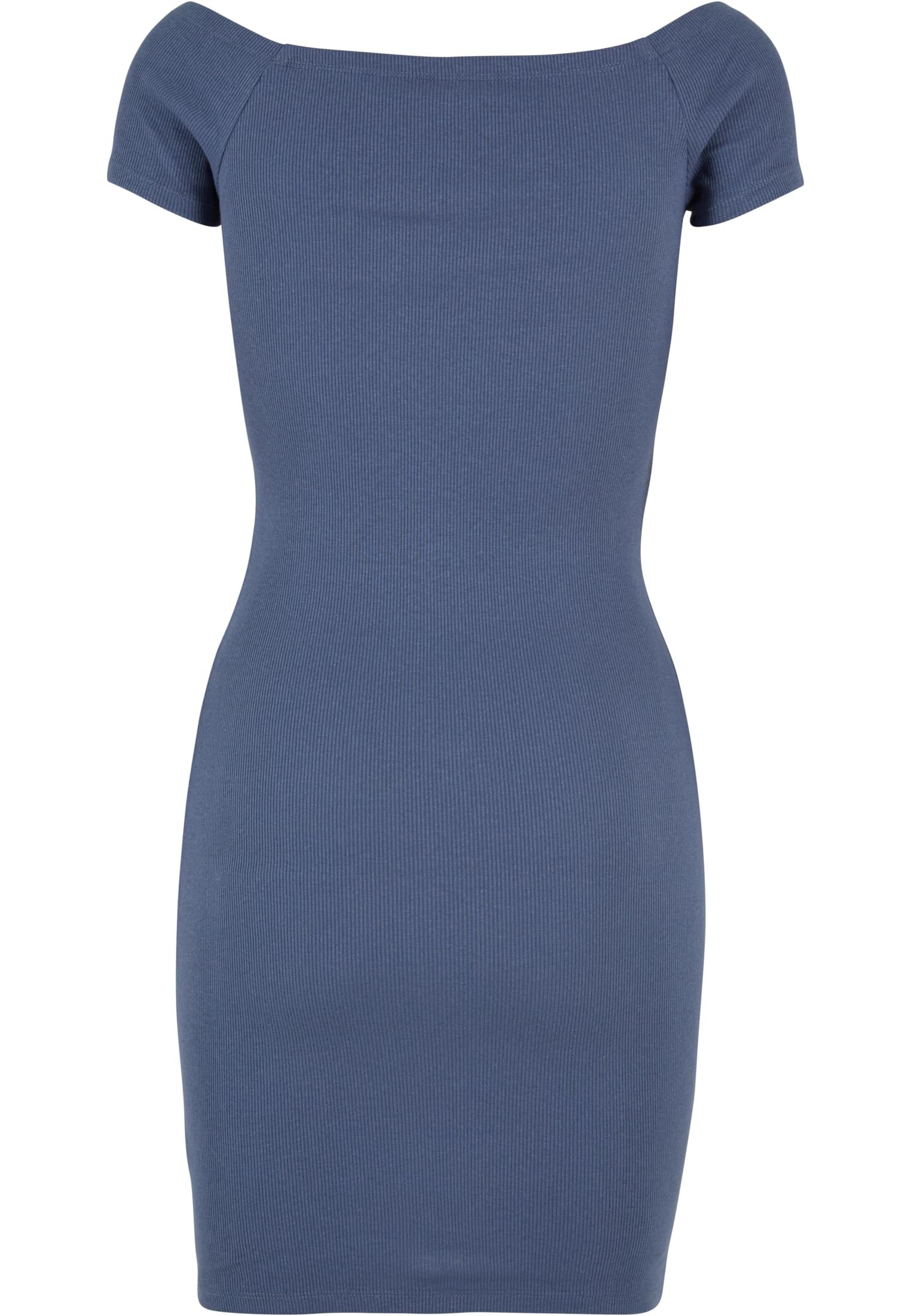 Ladies Off Shoulder Rib Dress | vintageblue