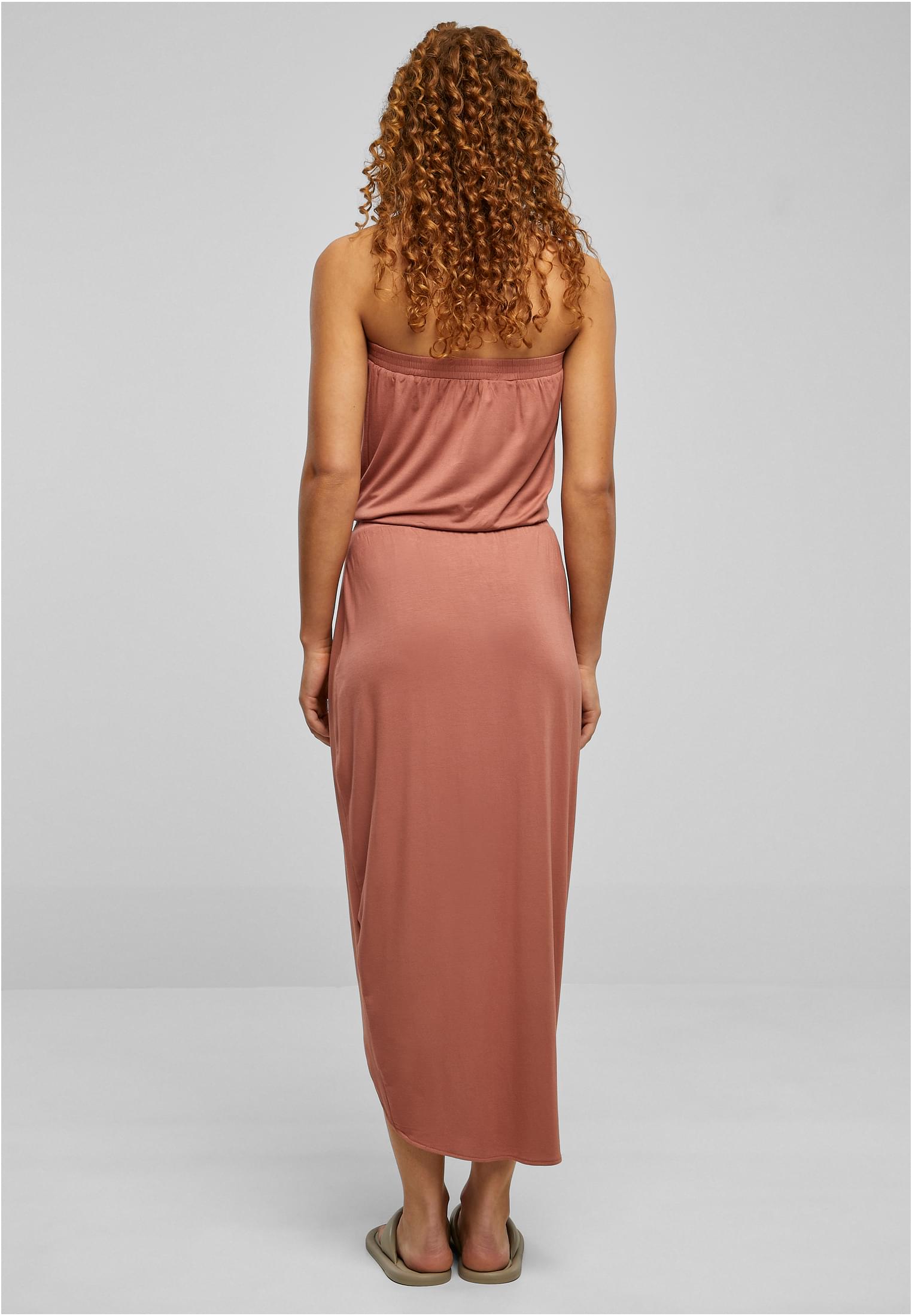 Ladies Viscose Bandeau Dress | terracotta