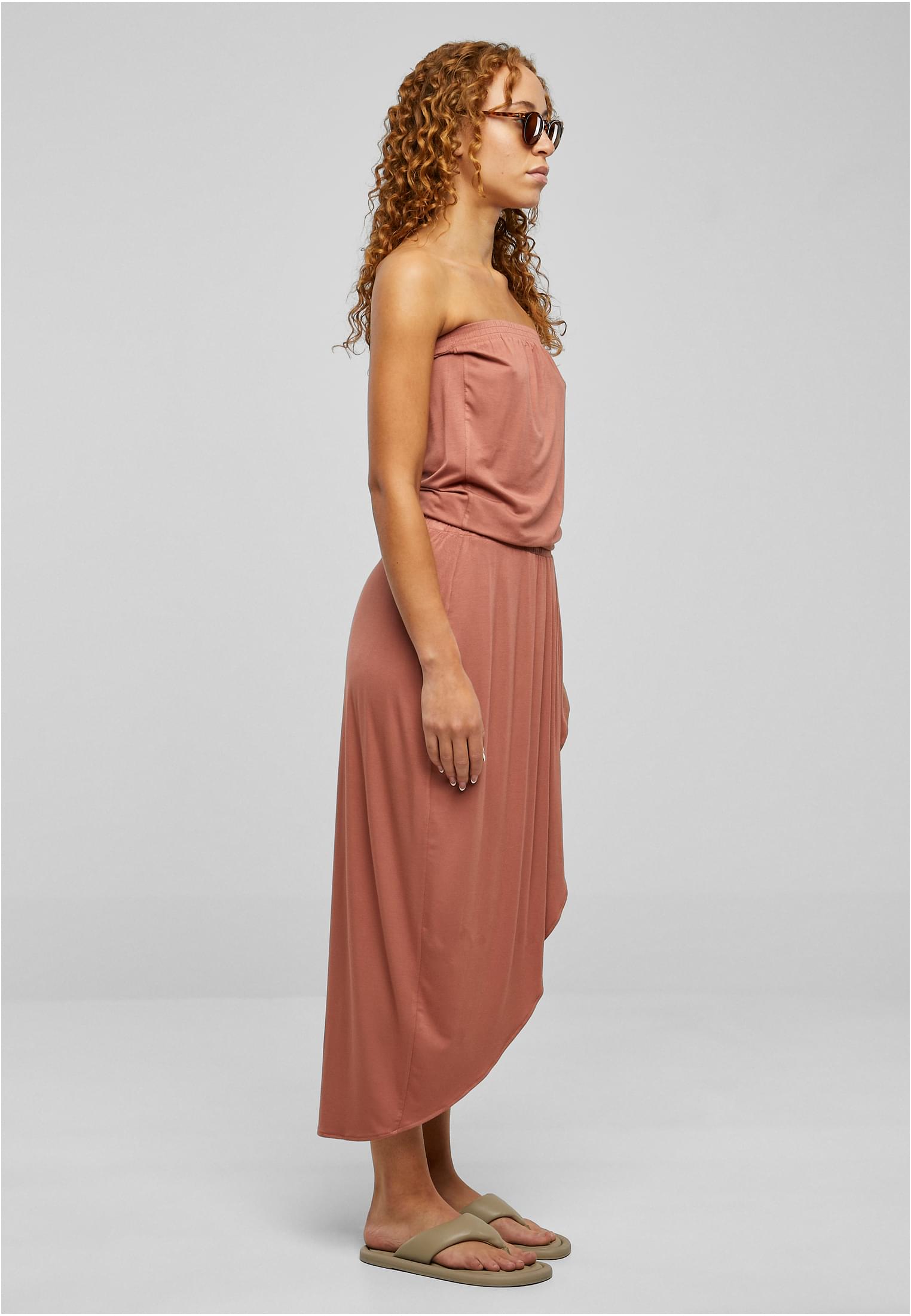 Ladies Viscose Bandeau Dress | terracotta