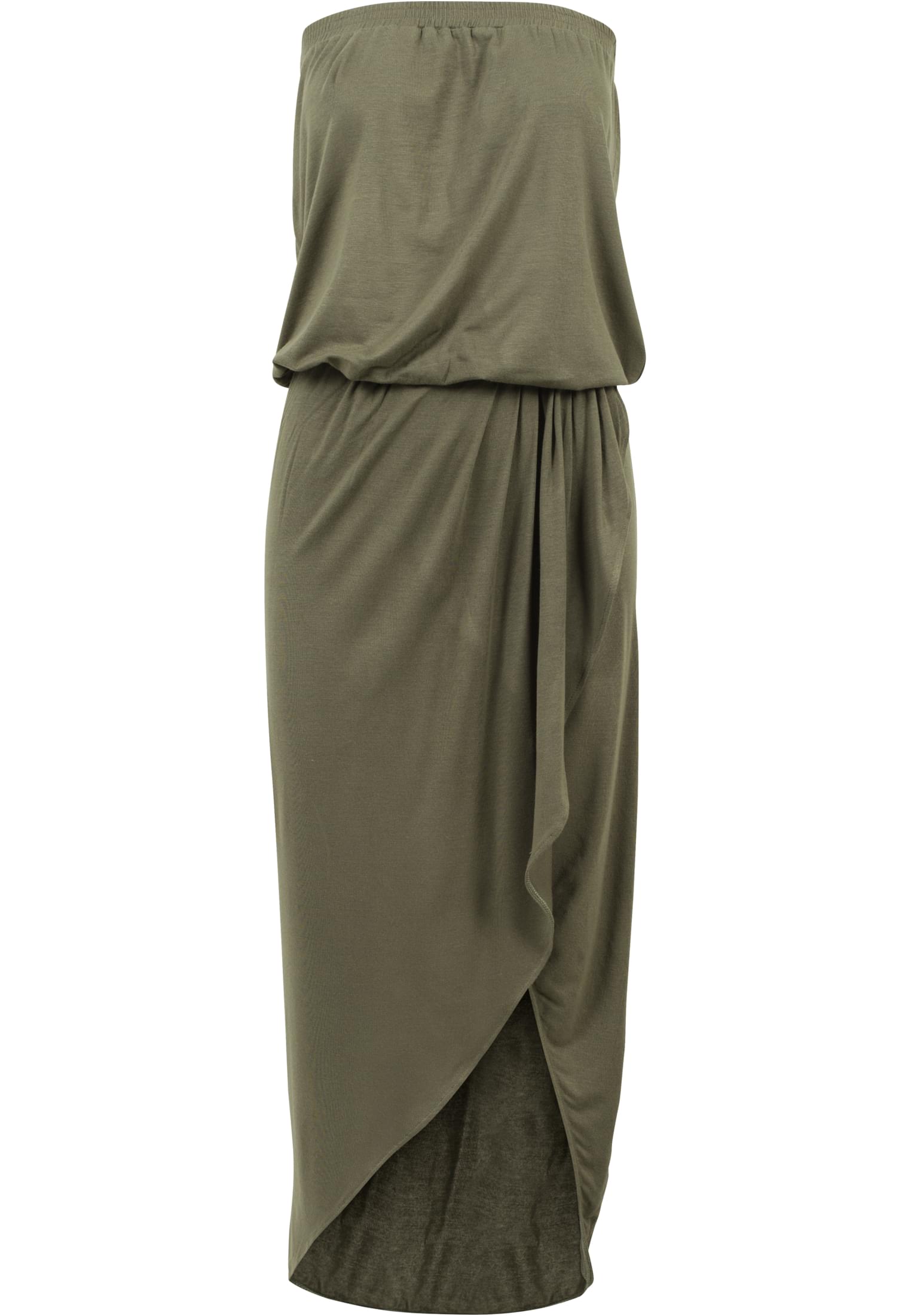 Ladies Viscose Bandeau Dress | olive