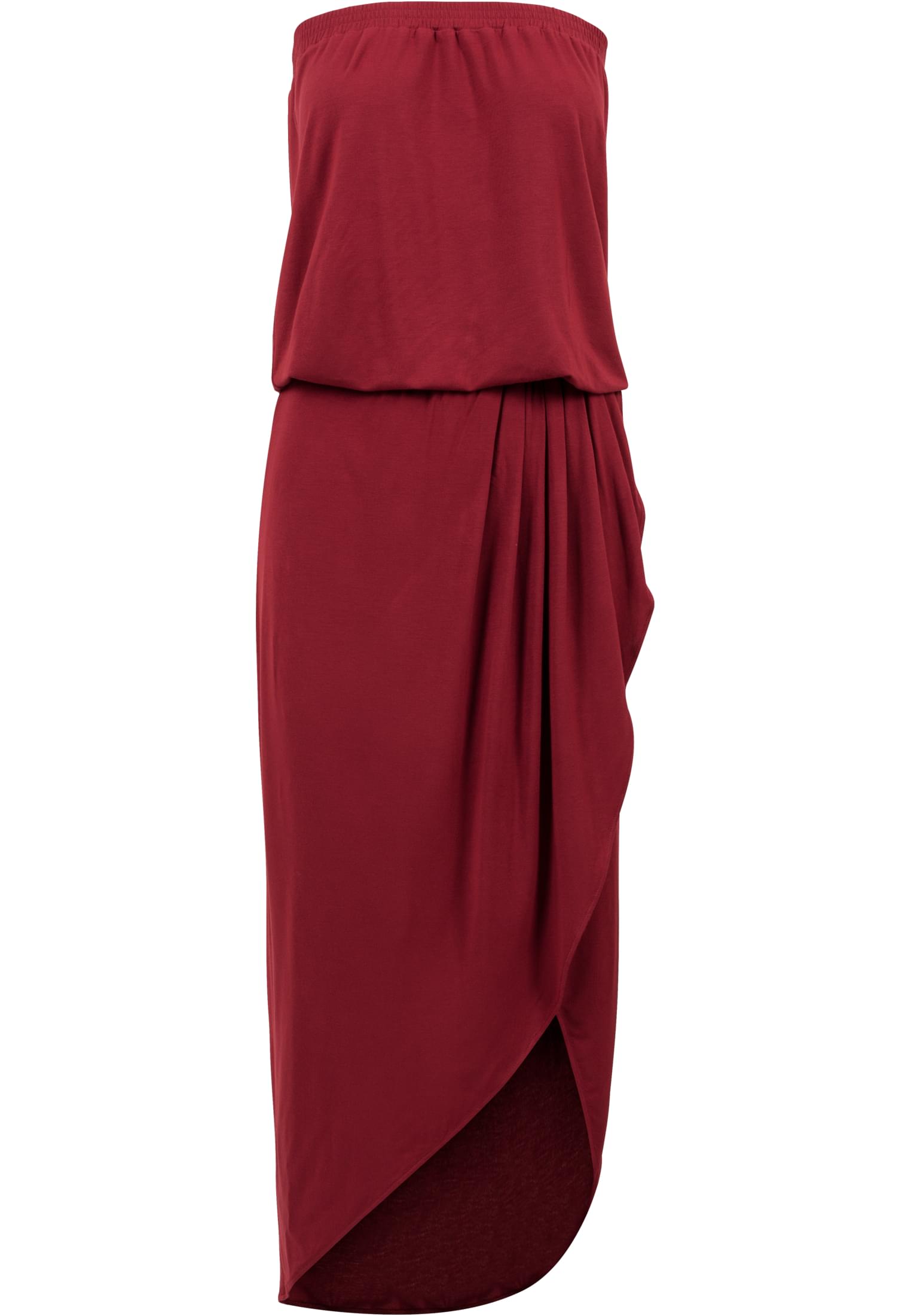 Ladies Viscose Bandeau Dress | burgundy