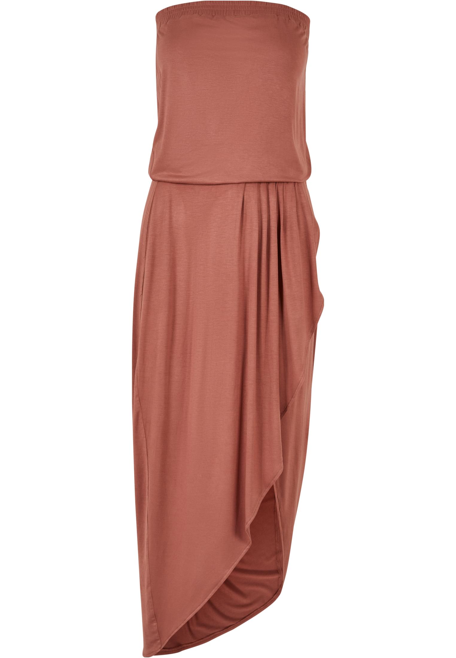 Ladies Viscose Bandeau Dress | terracotta