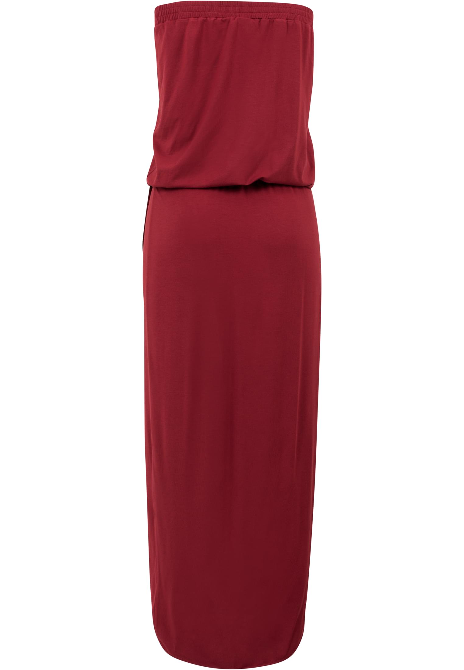 Ladies Viscose Bandeau Dress | burgundy