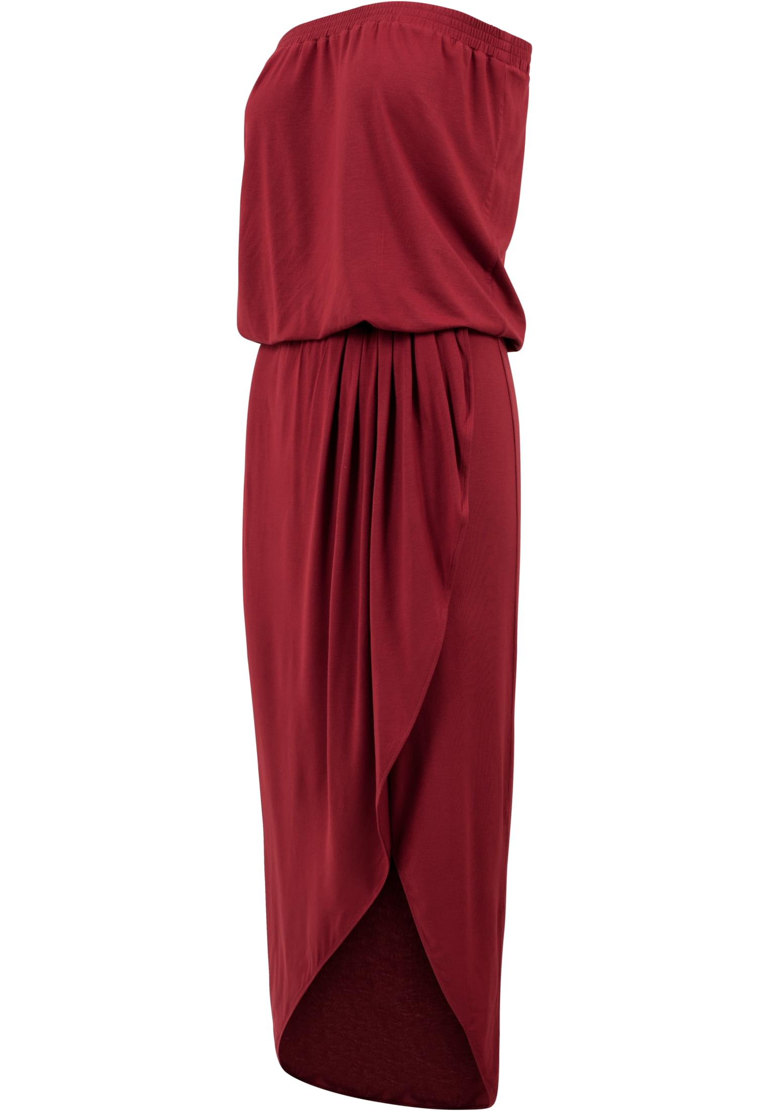 Ladies Viscose Bandeau Dress | burgundy