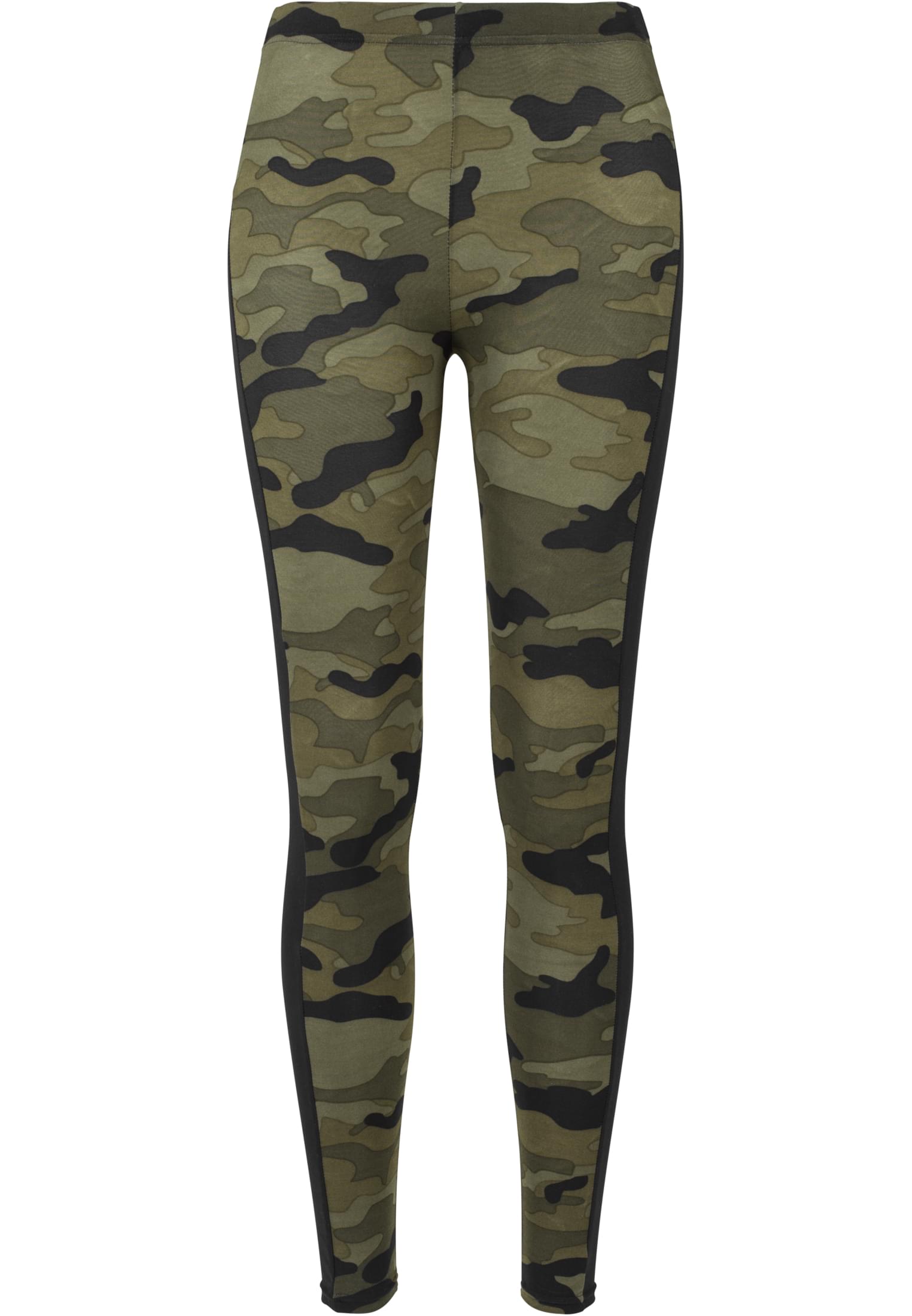 Ladies Camo Stripe Leggings | woodcamo/blk