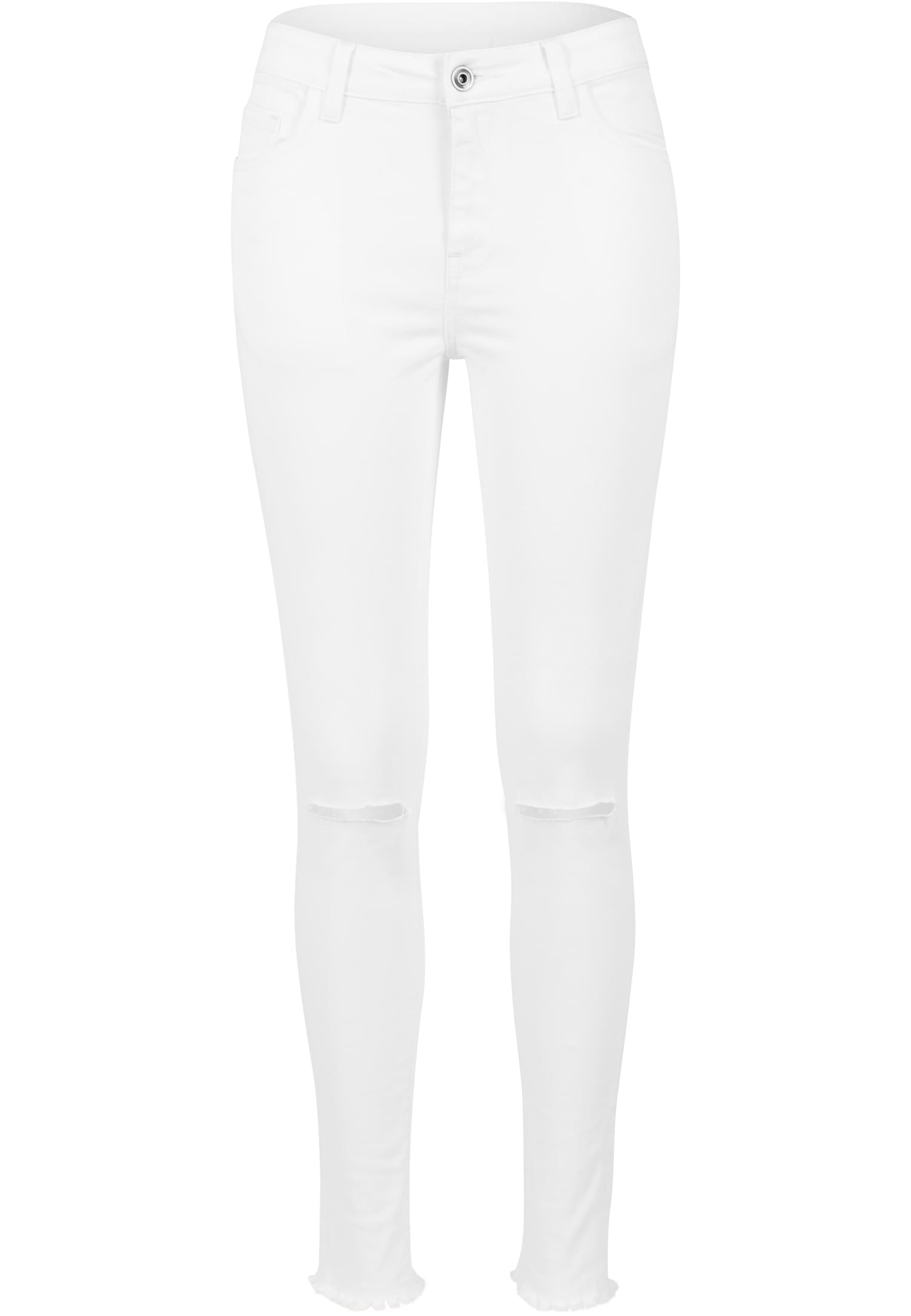 Ladies Cut Knee Pants | white