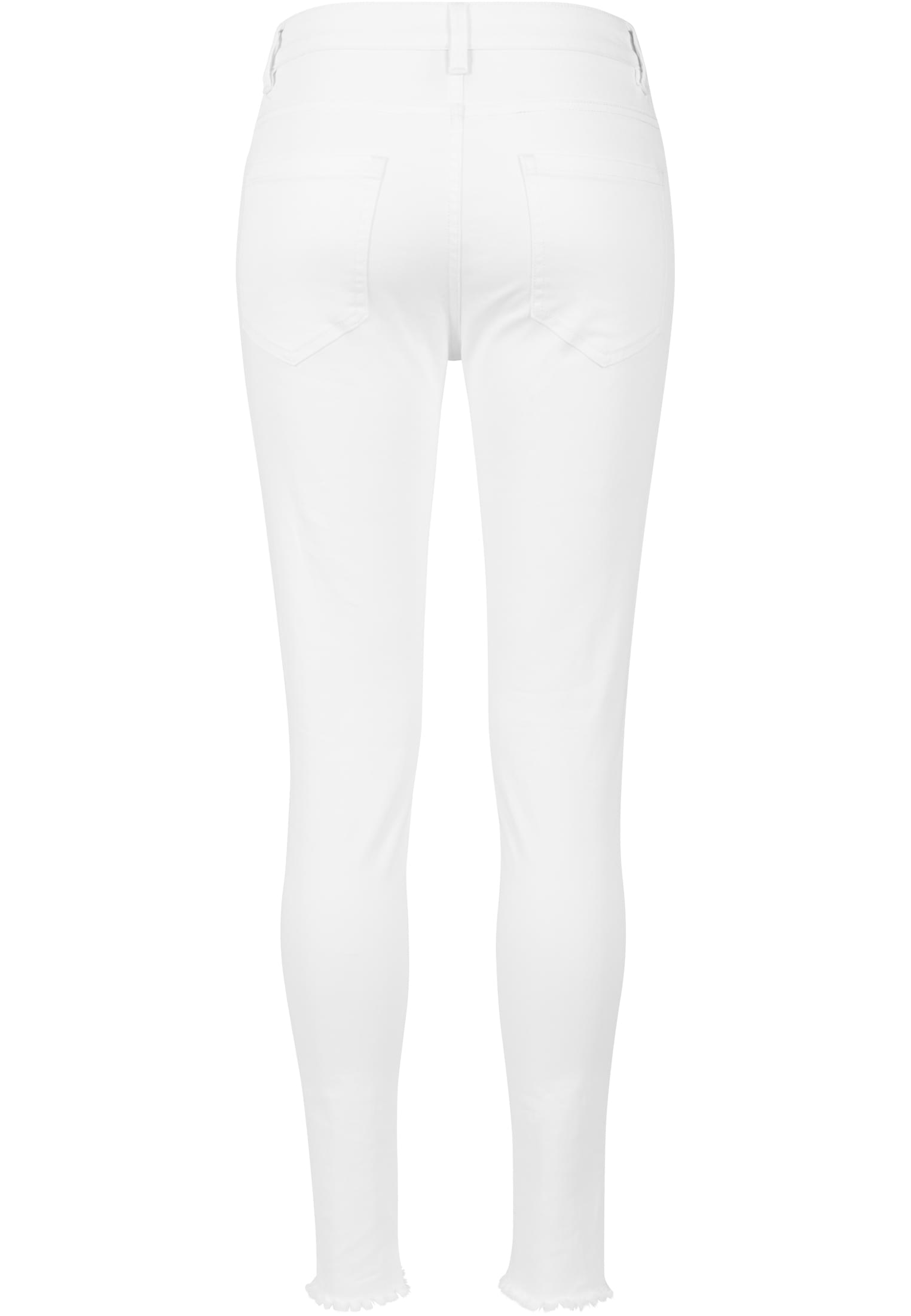 Ladies Cut Knee Pants | white