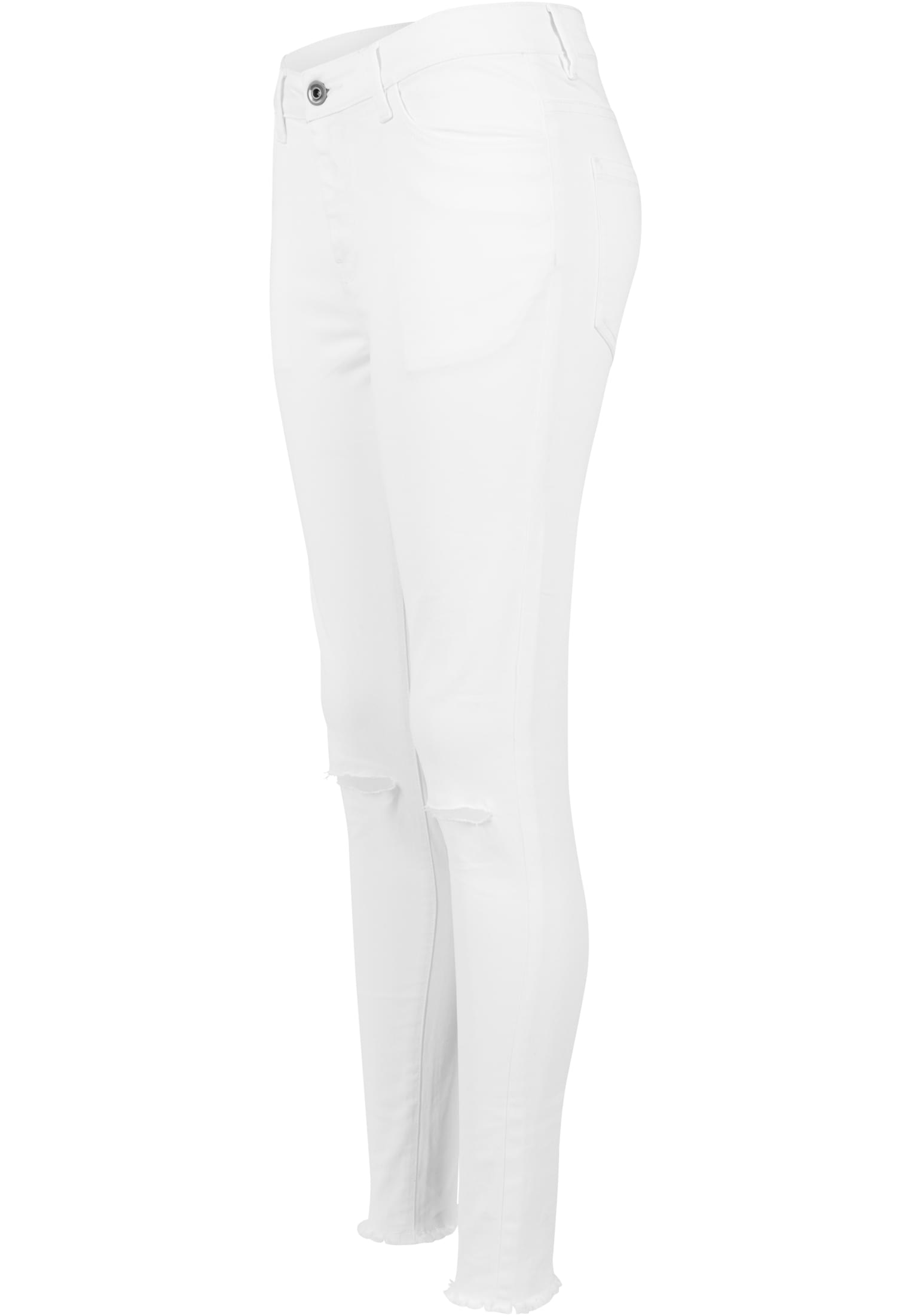 Ladies Cut Knee Pants | white