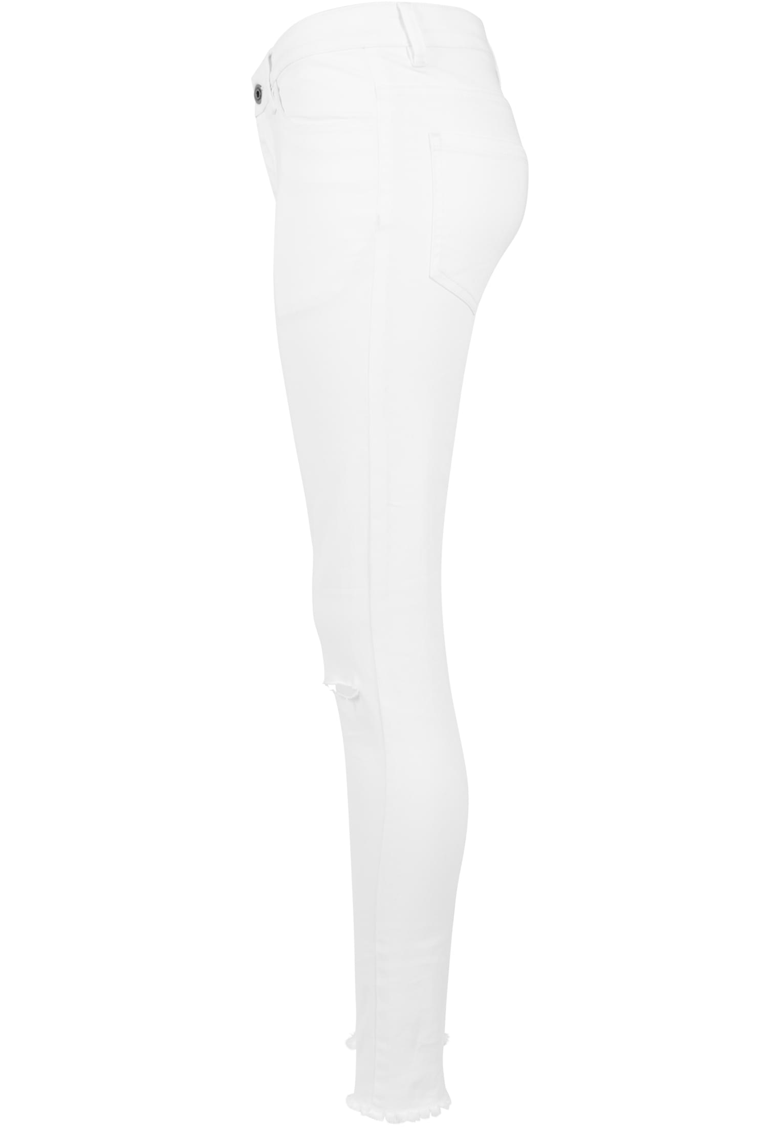 Ladies Cut Knee Pants | white