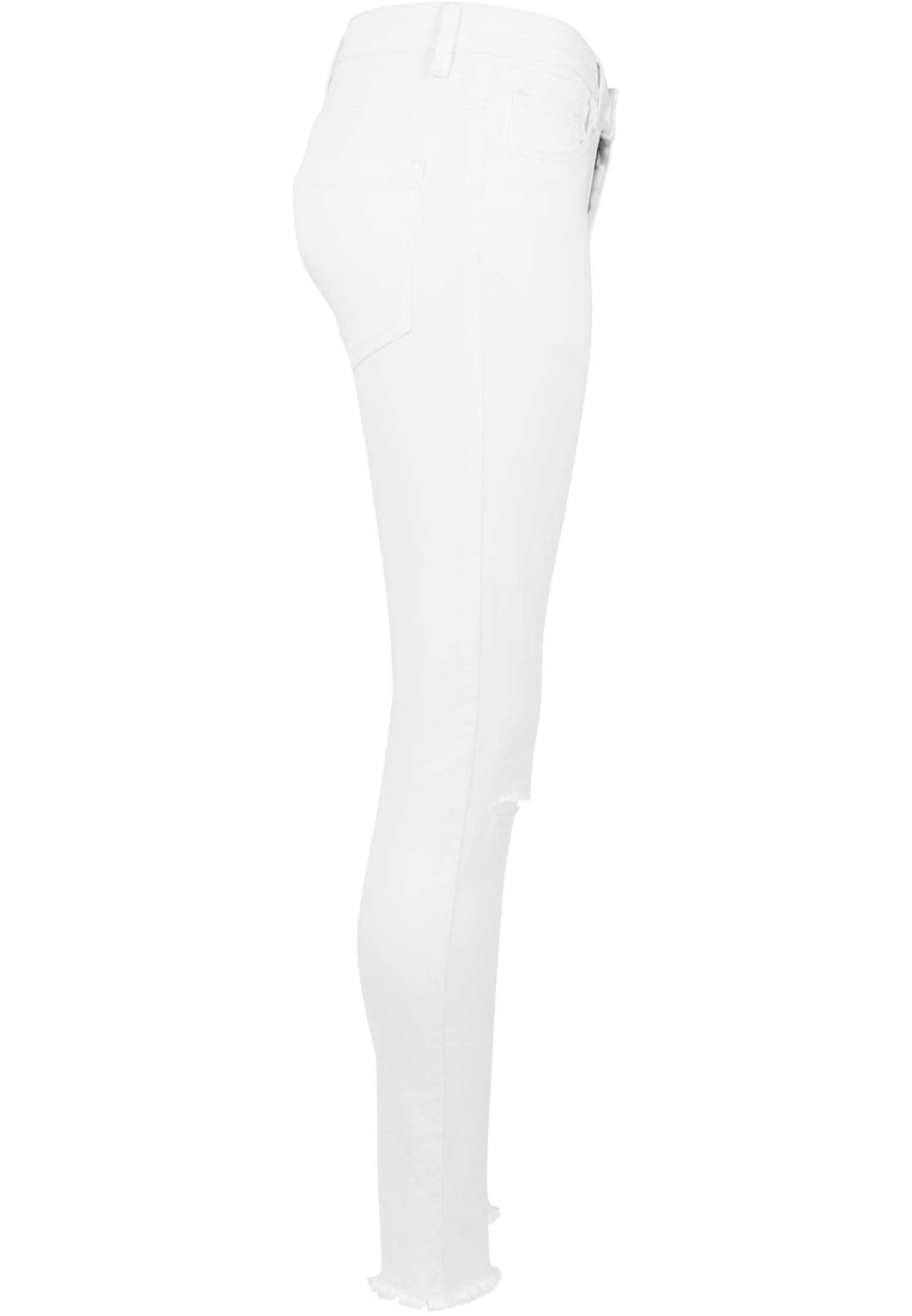 Ladies Cut Knee Pants | white