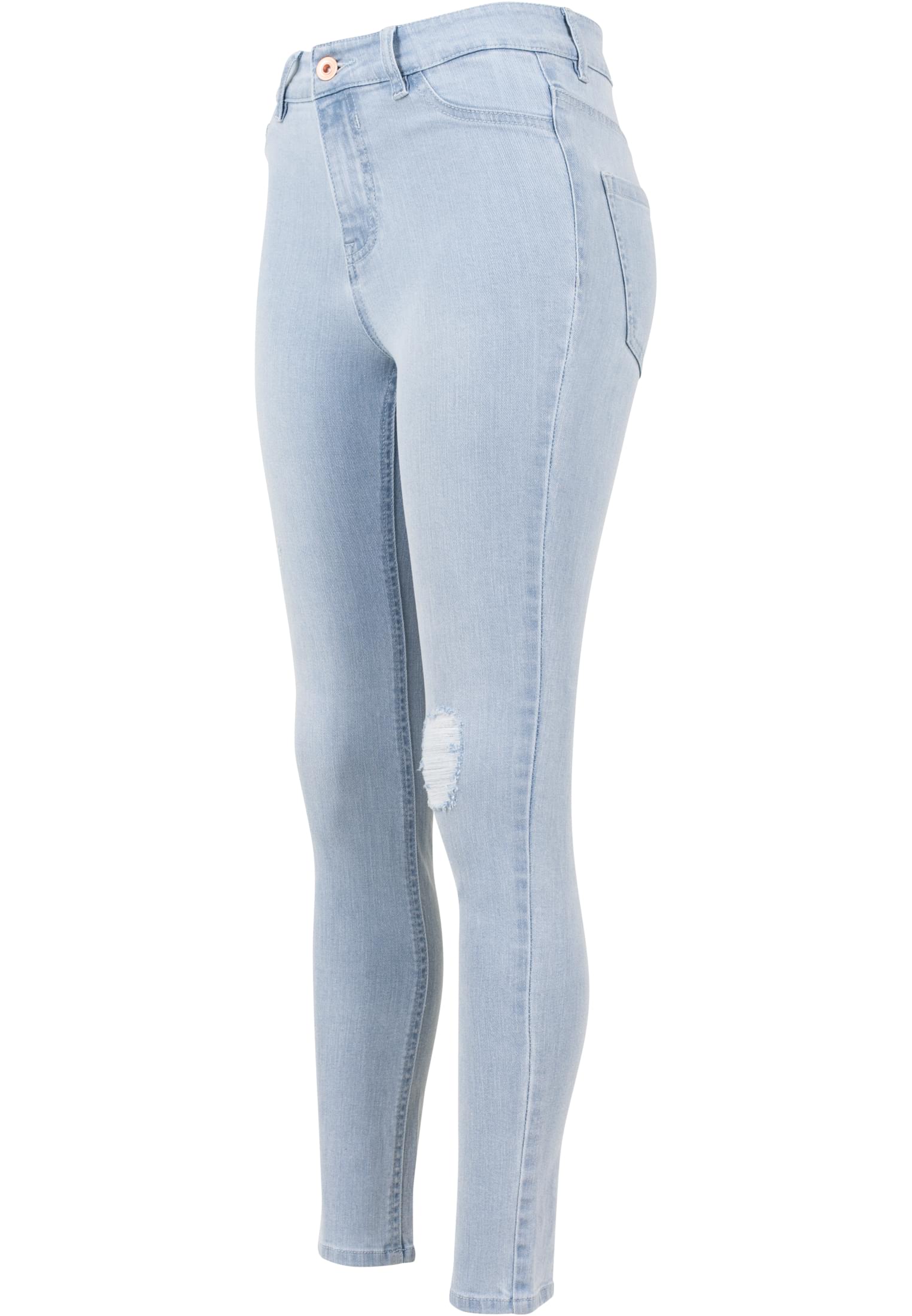 Ladies High Waist Skinny Denim Pants | lightblue