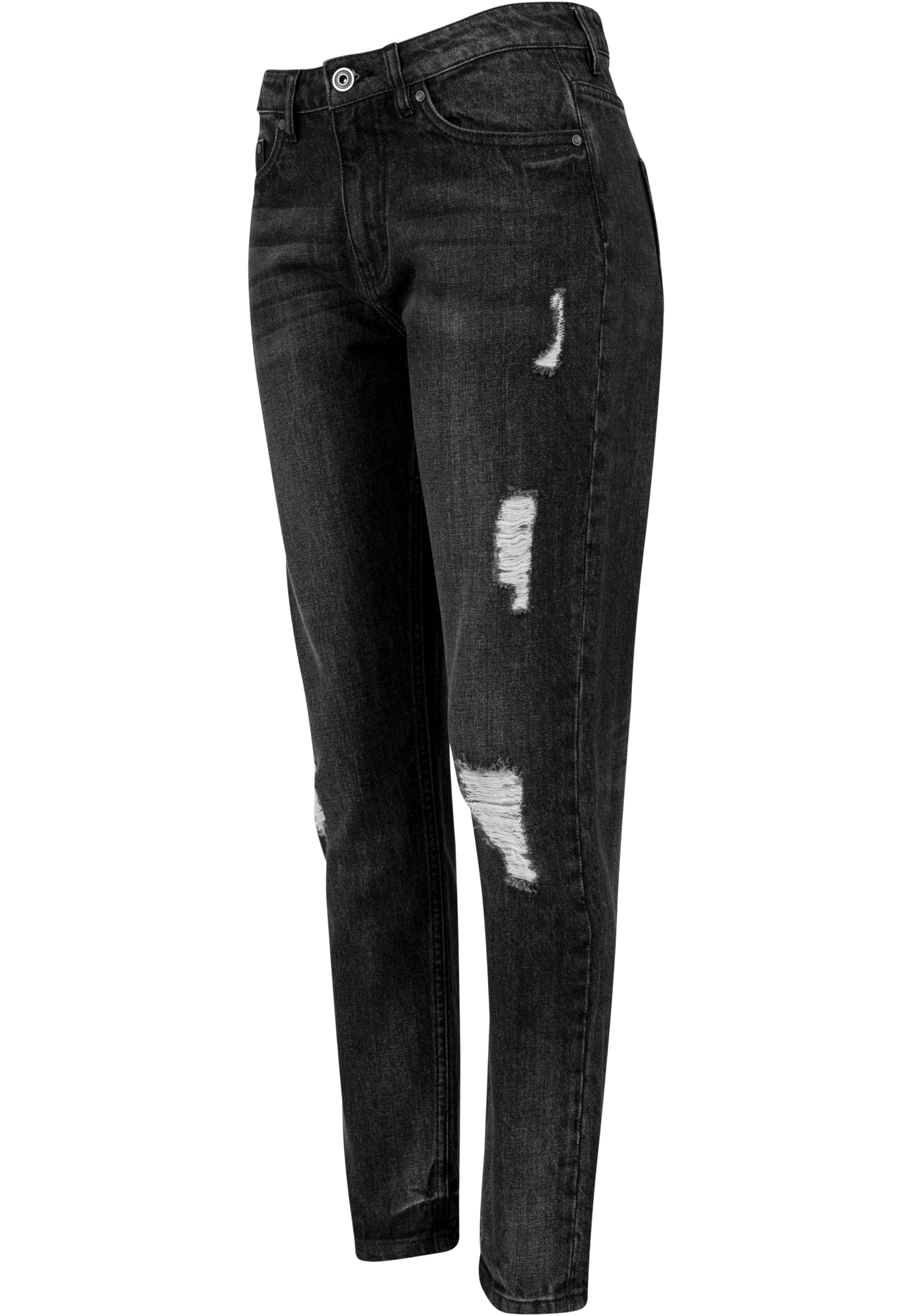 Ladies Boyfriend Denim Pants | black washed