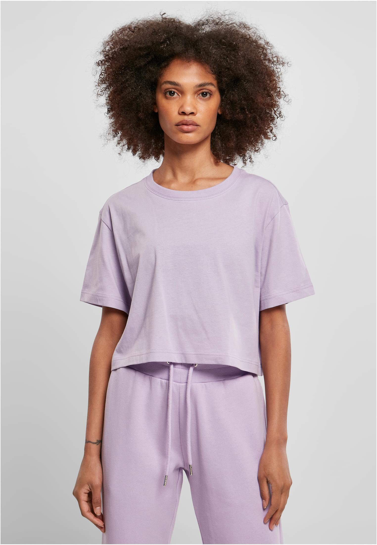 Ladies Short Oversized Tee 2-Pack | lilac+whitesand