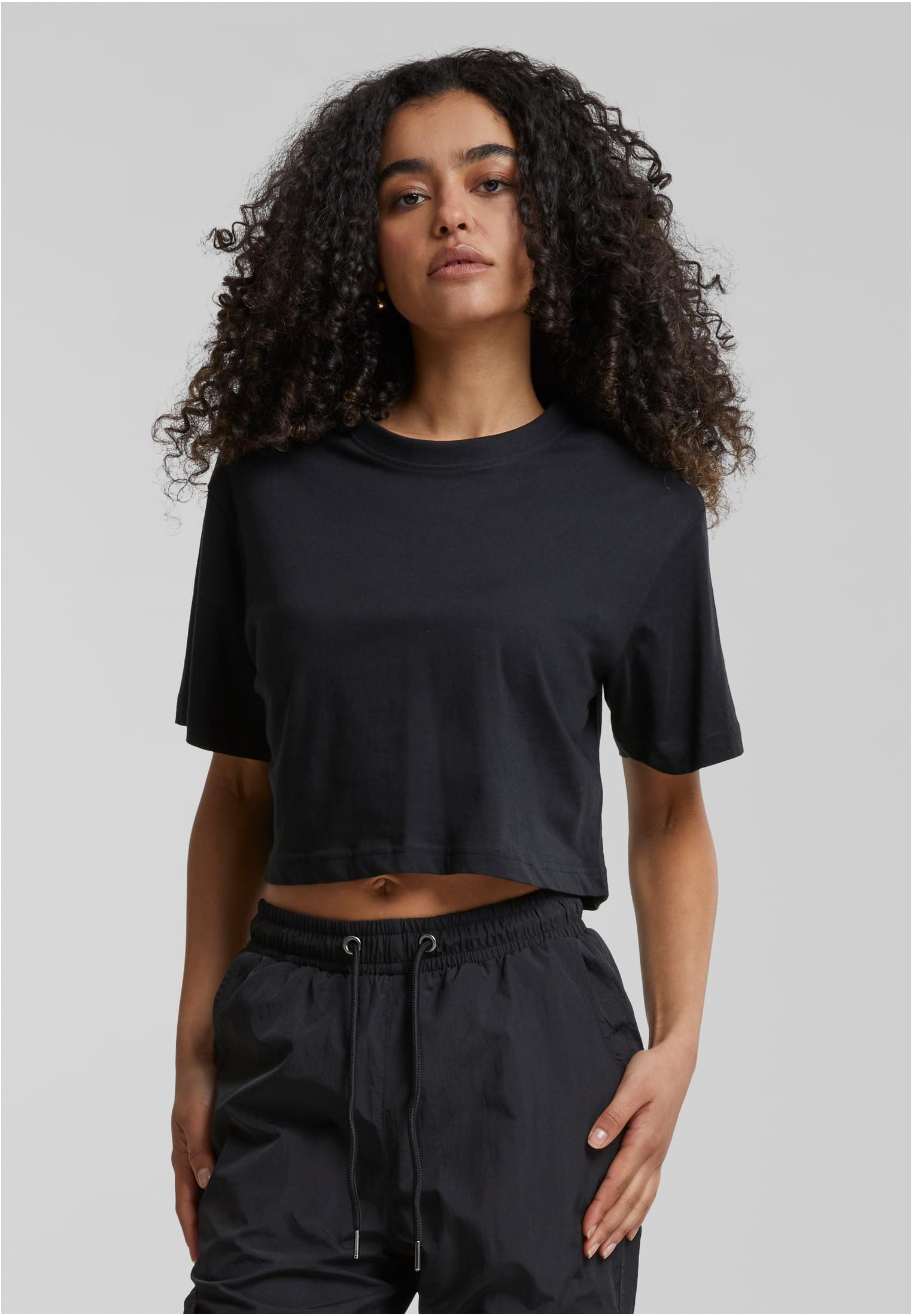 Ladies Short Oversized Tee | black