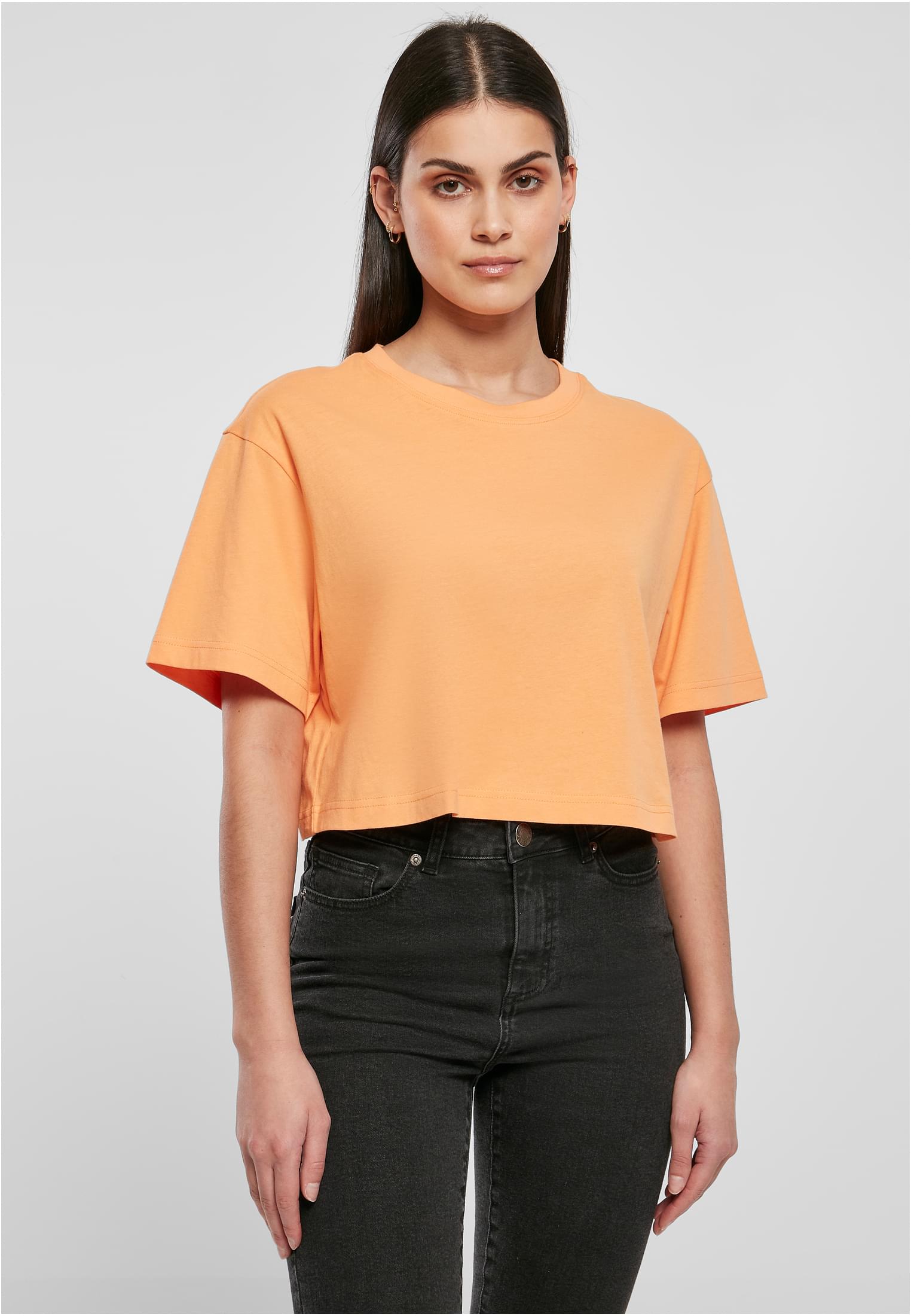 Ladies Short Oversized Tee | papaya