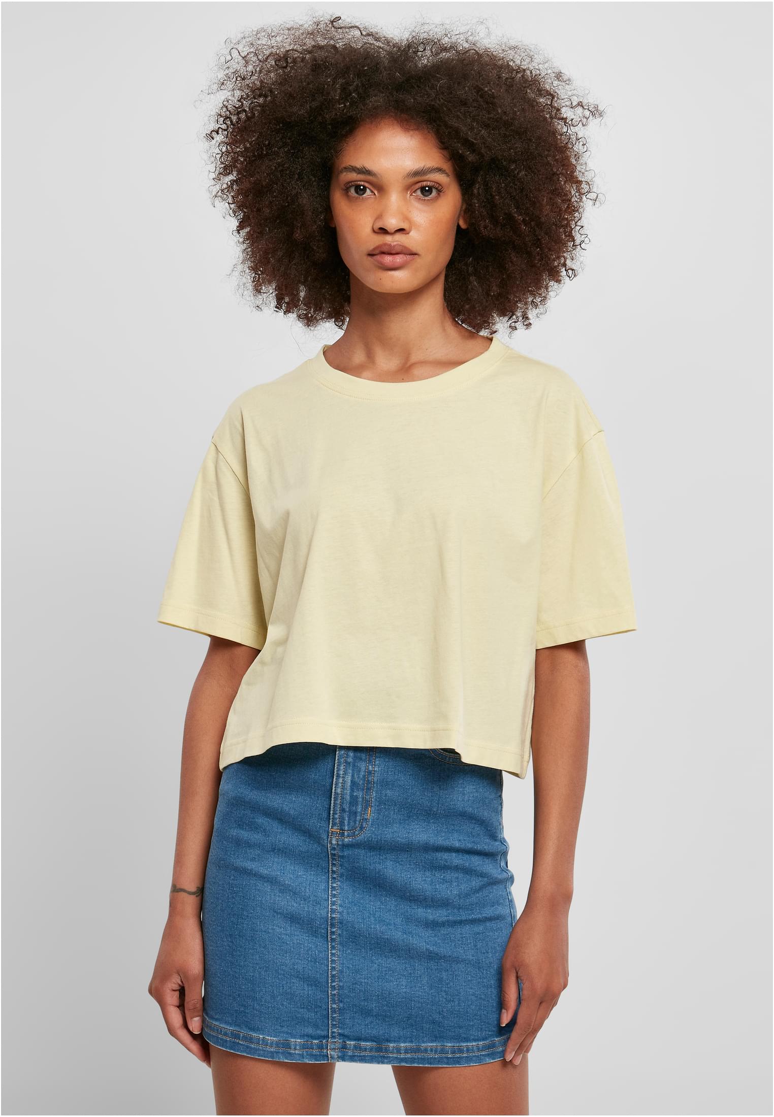 Ladies Short Oversized Tee | softyellow