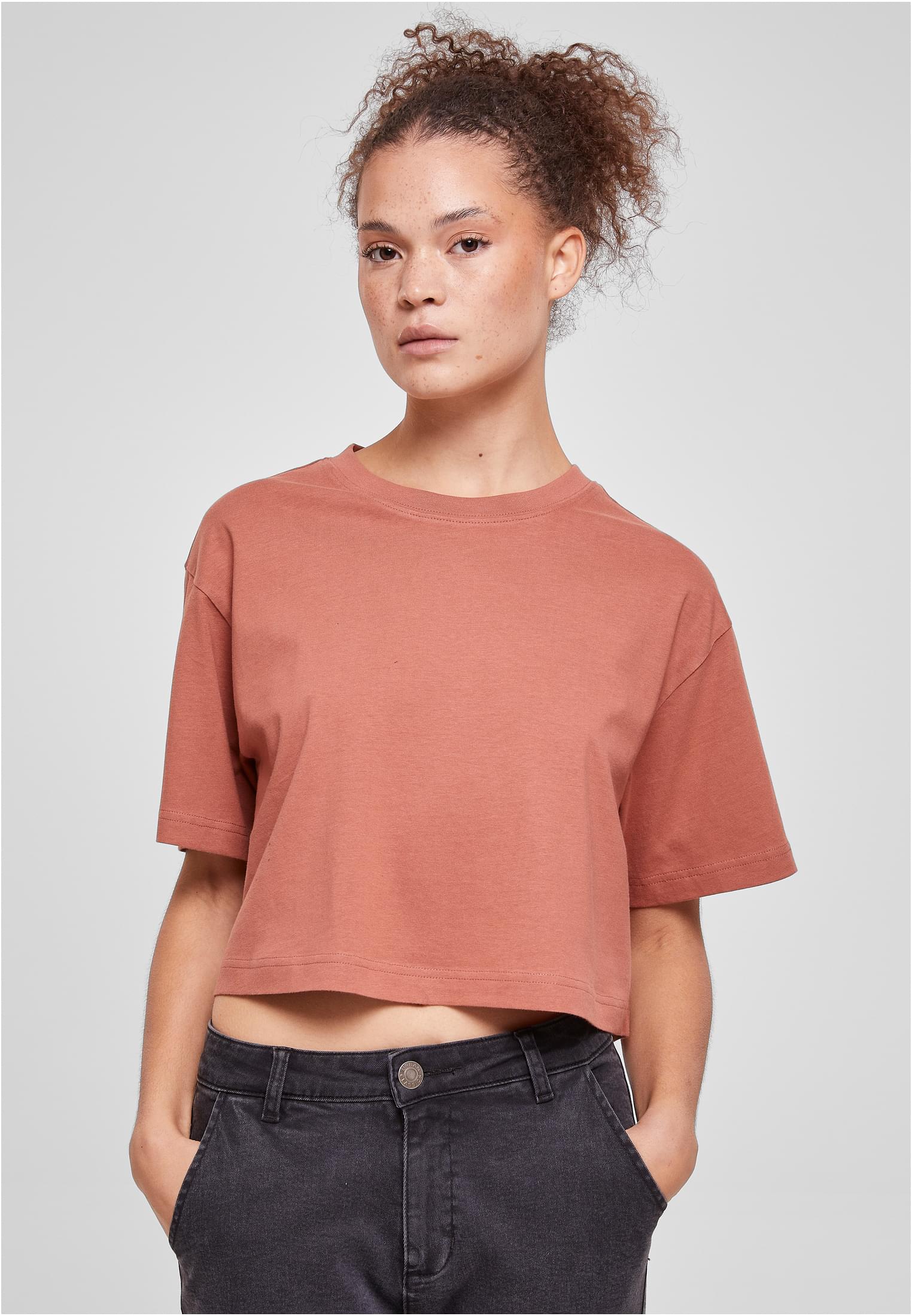 Ladies Short Oversized Tee | terracotta