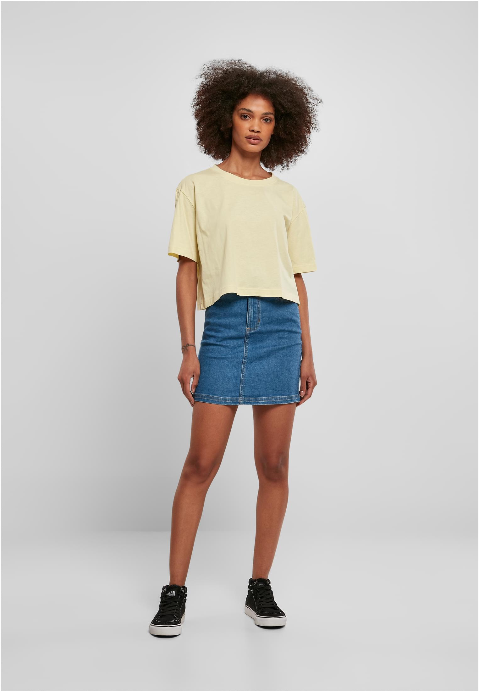 Ladies Short Oversized Tee | softyellow