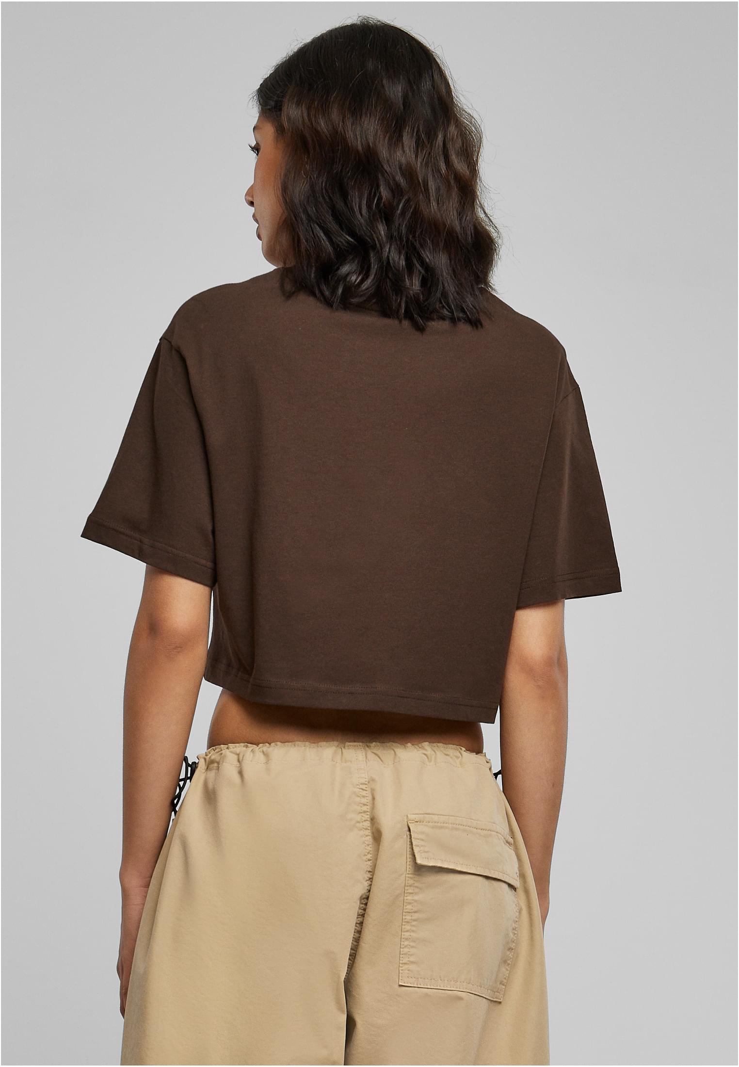 Ladies Short Oversized Tee | brown