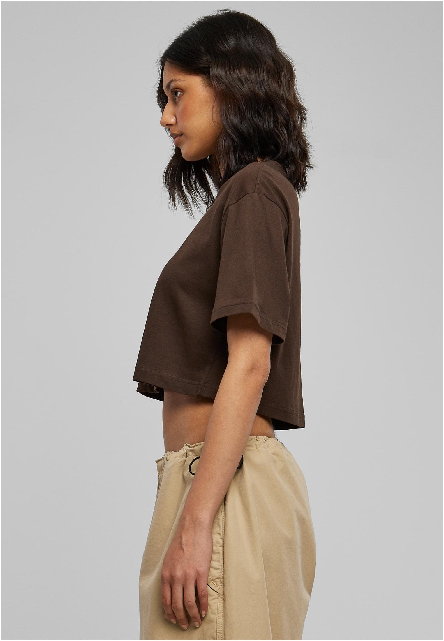 Ladies Short Oversized Tee | brown