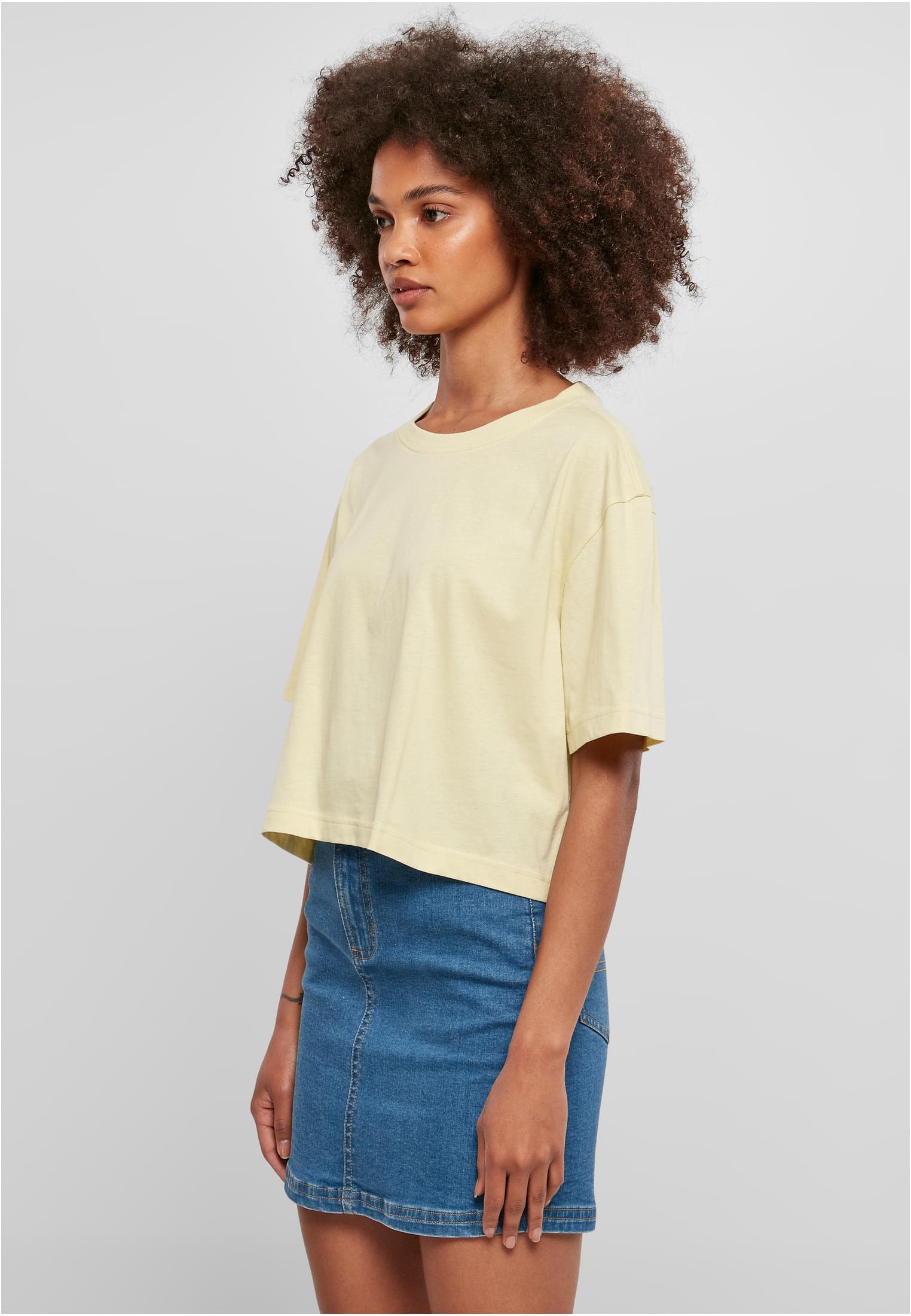 Ladies Short Oversized Tee | softyellow