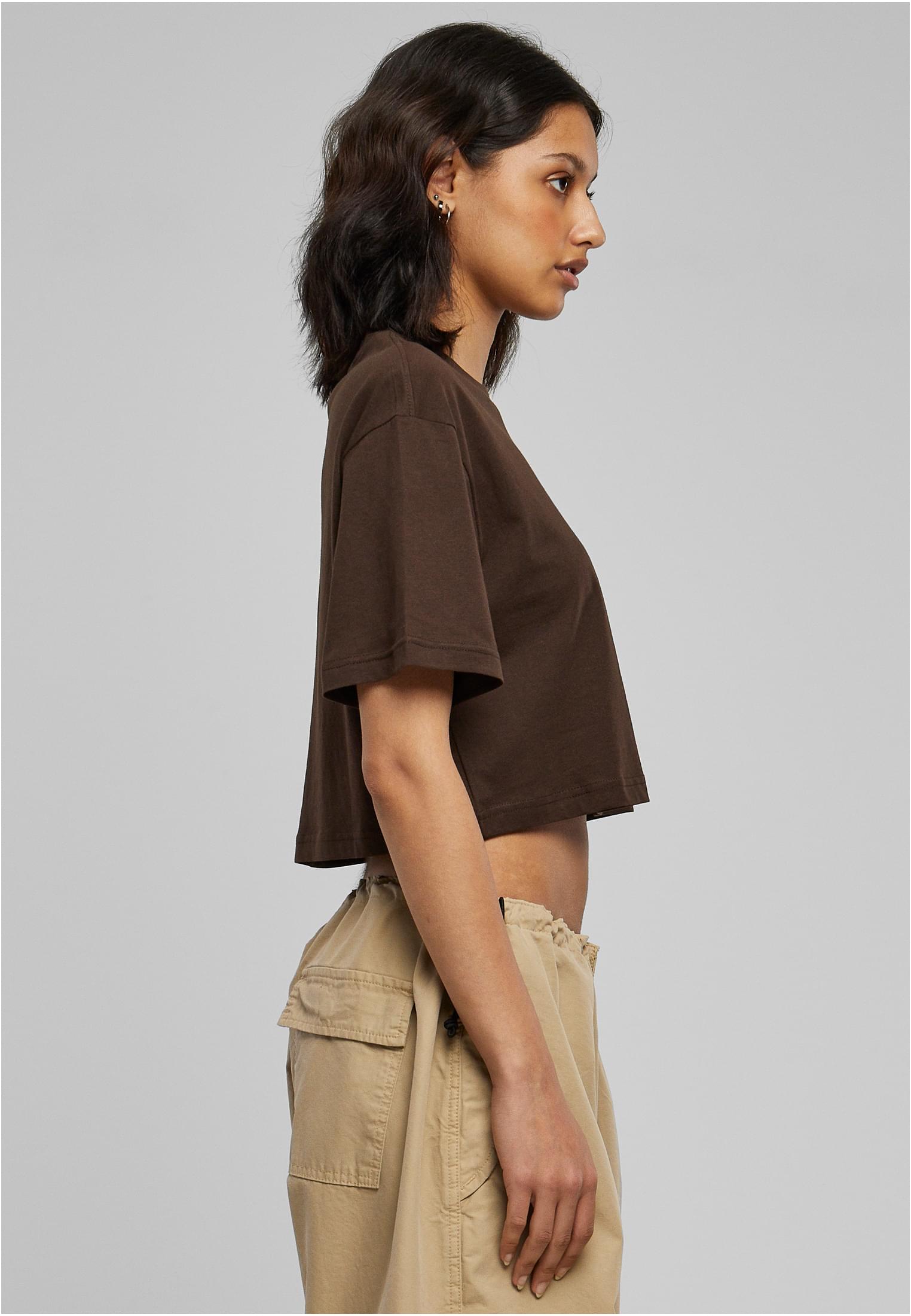 Ladies Short Oversized Tee | brown