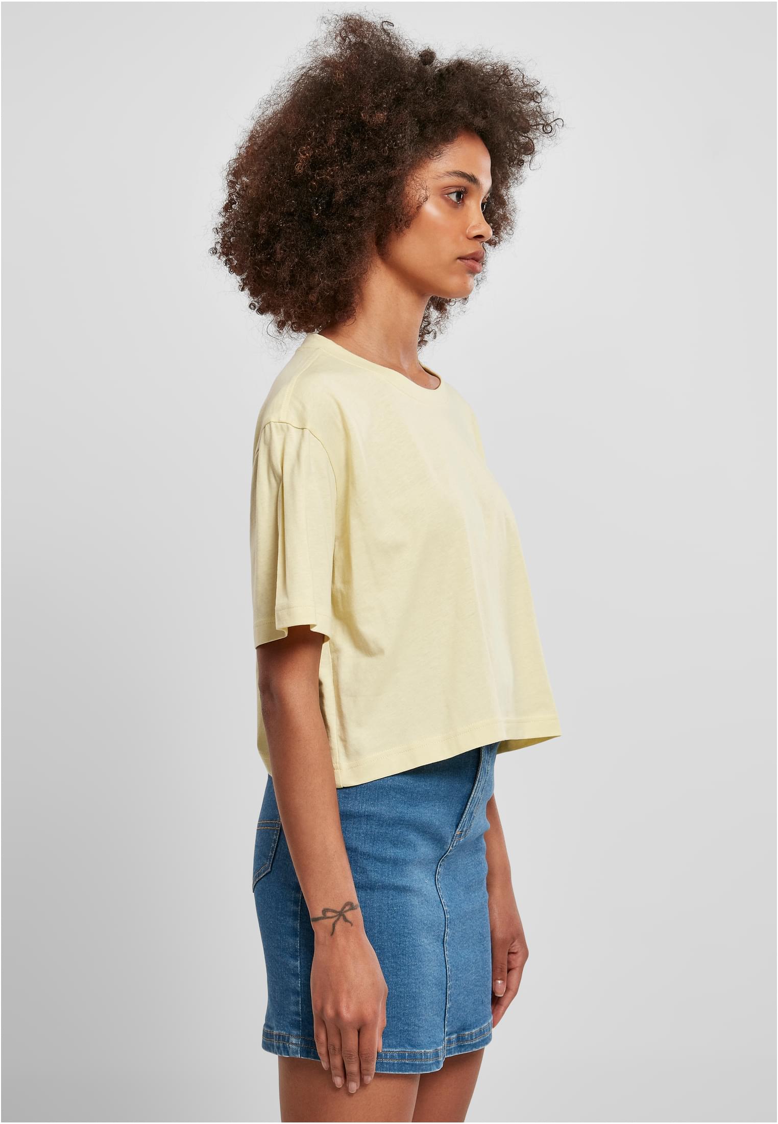 Ladies Short Oversized Tee | softyellow