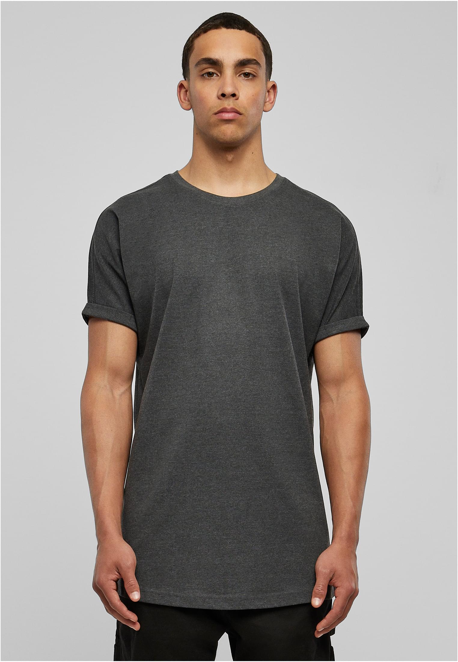 Long Shaped Turnup Tee | charcoal