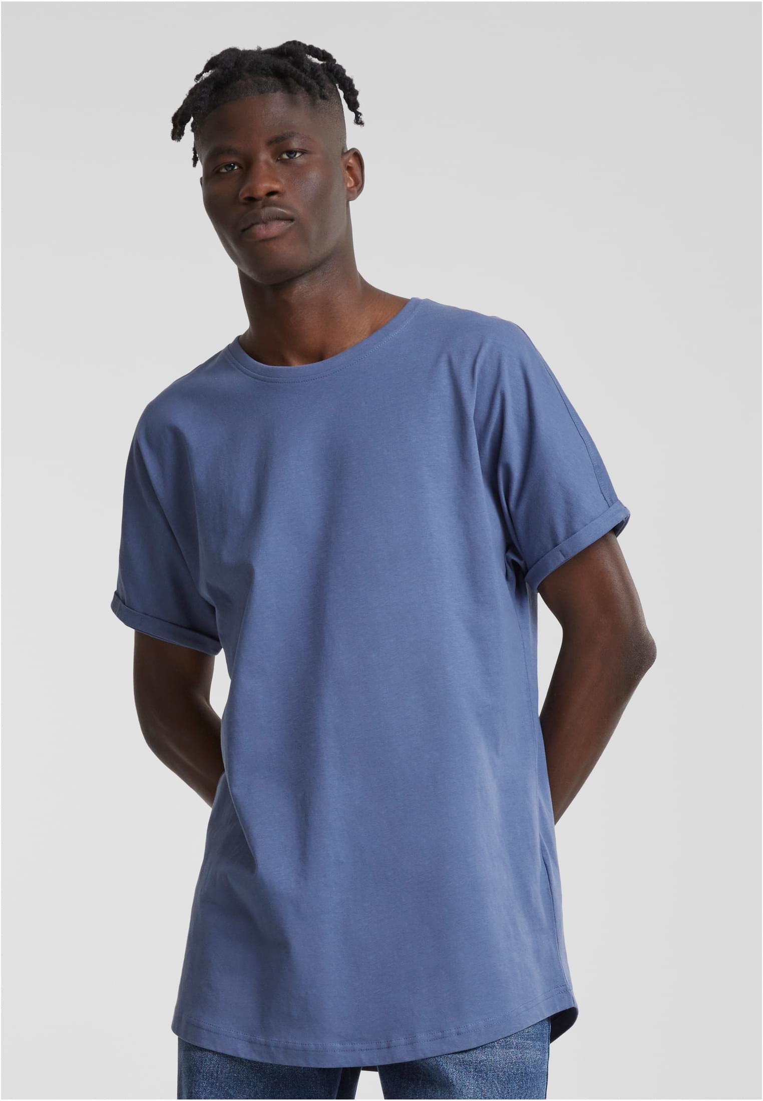 Long Shaped Turnup Tee | vintageblue