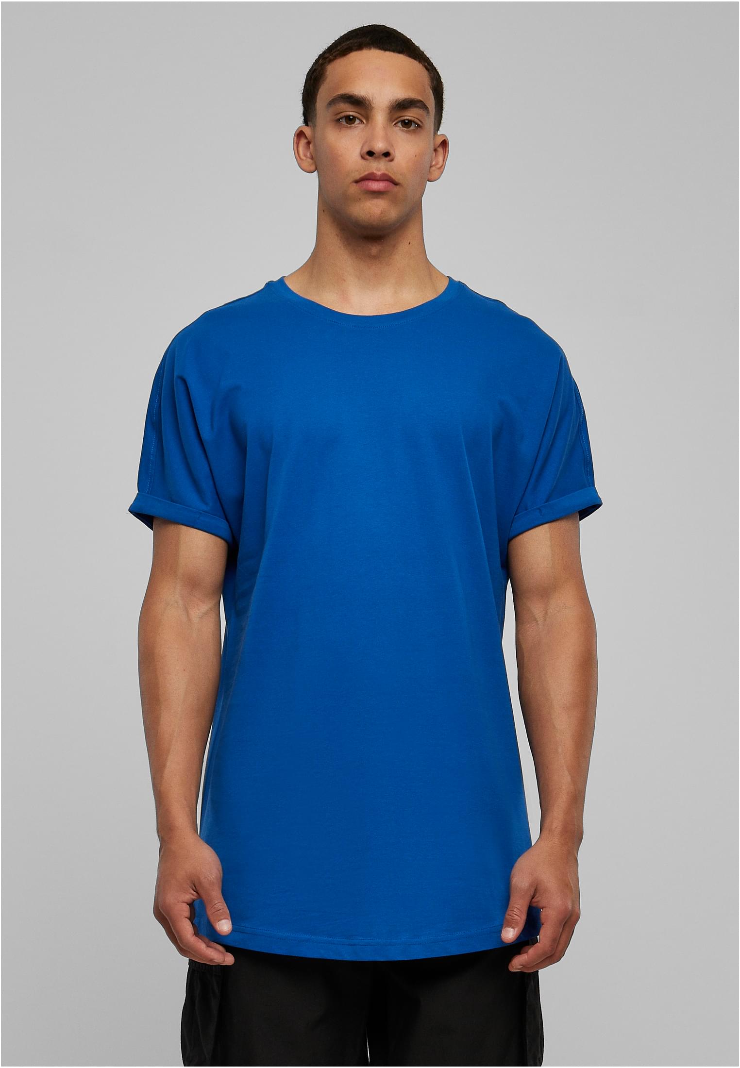 Long Shaped Turnup Tee | sporty blue