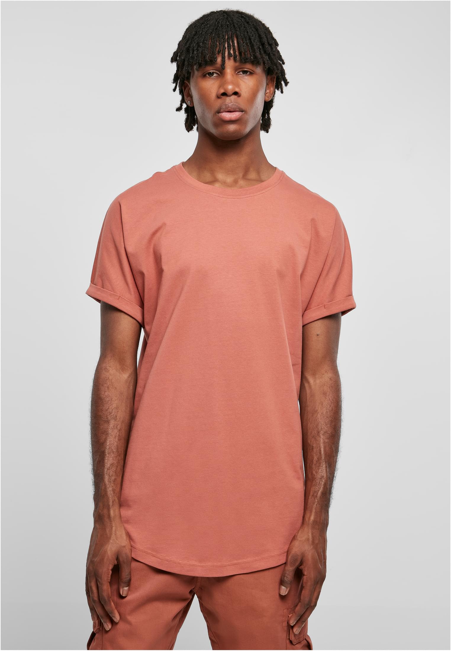 Long Shaped Turnup Tee | terracotta