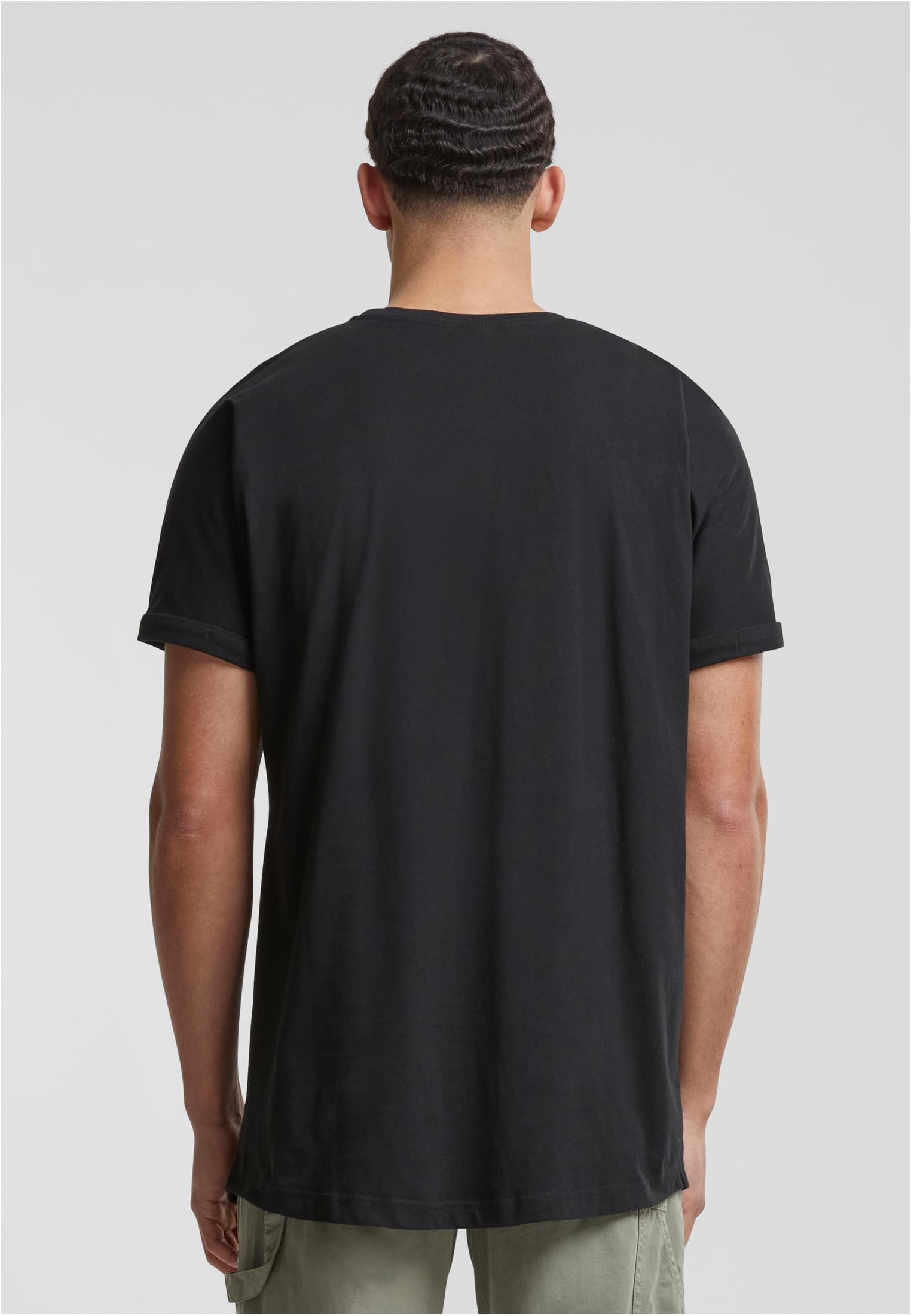 Long Shaped Turnup Tee | black