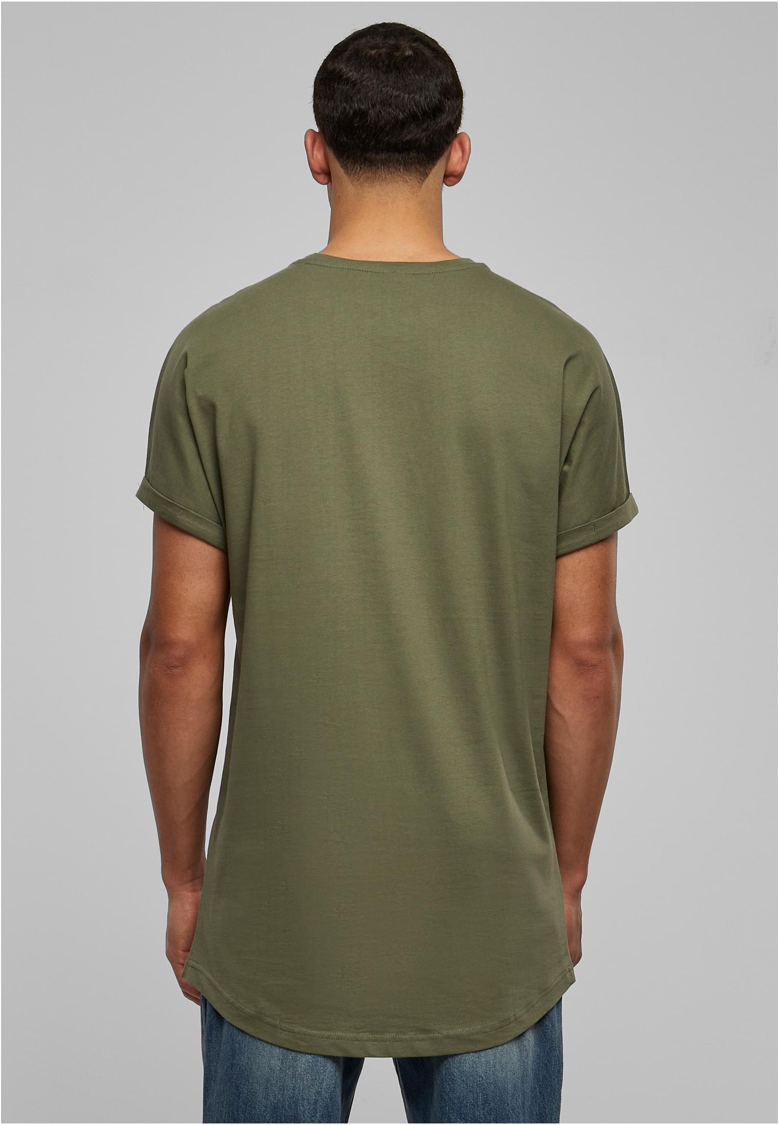 Long Shaped Turnup Tee | olive