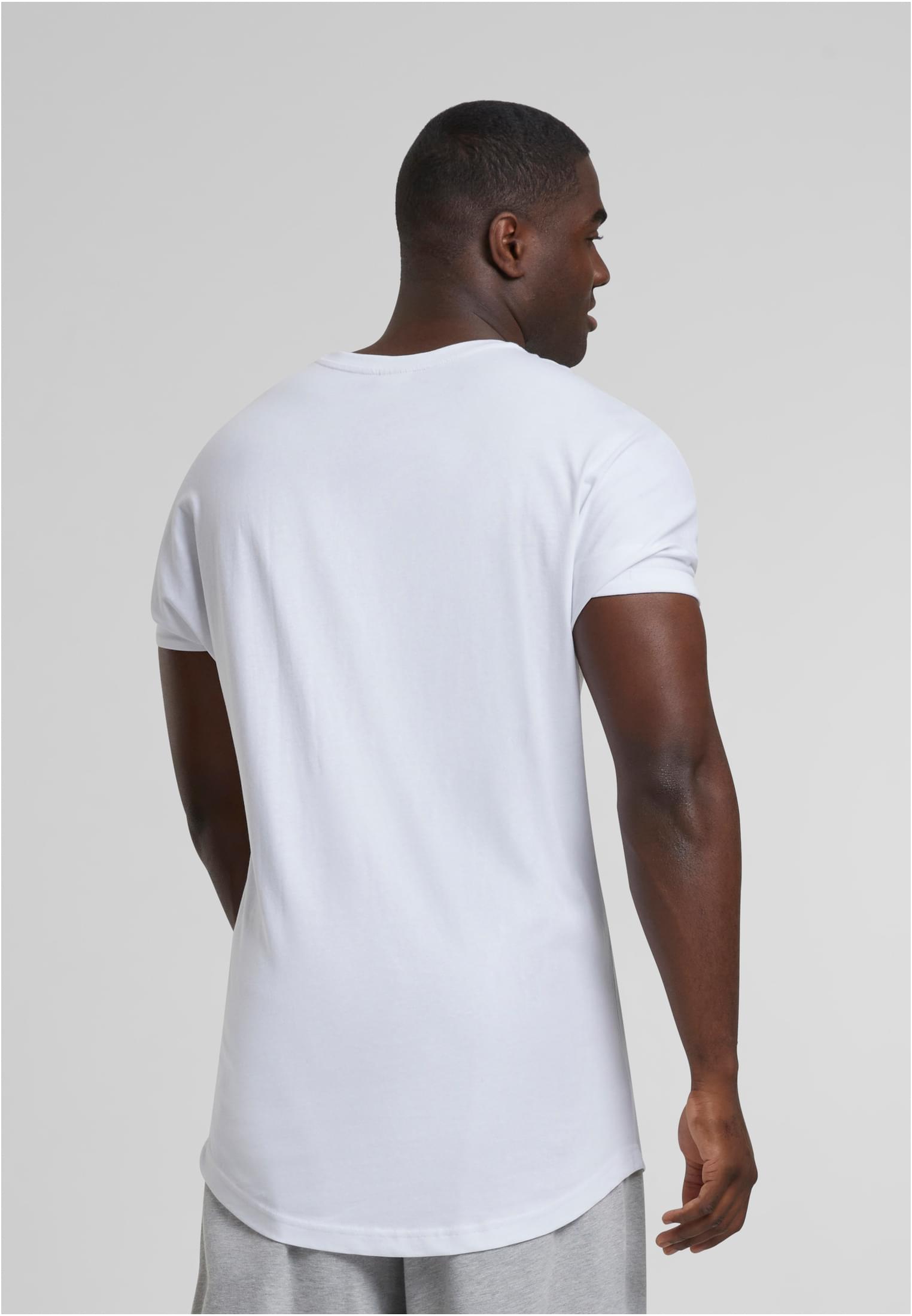 Long Shaped Turnup Tee | white