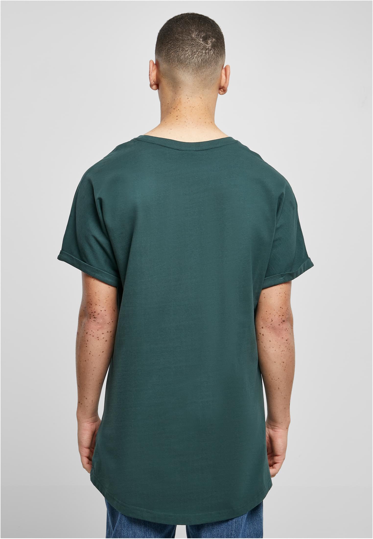 Long Shaped Turnup Tee | bottlegreen