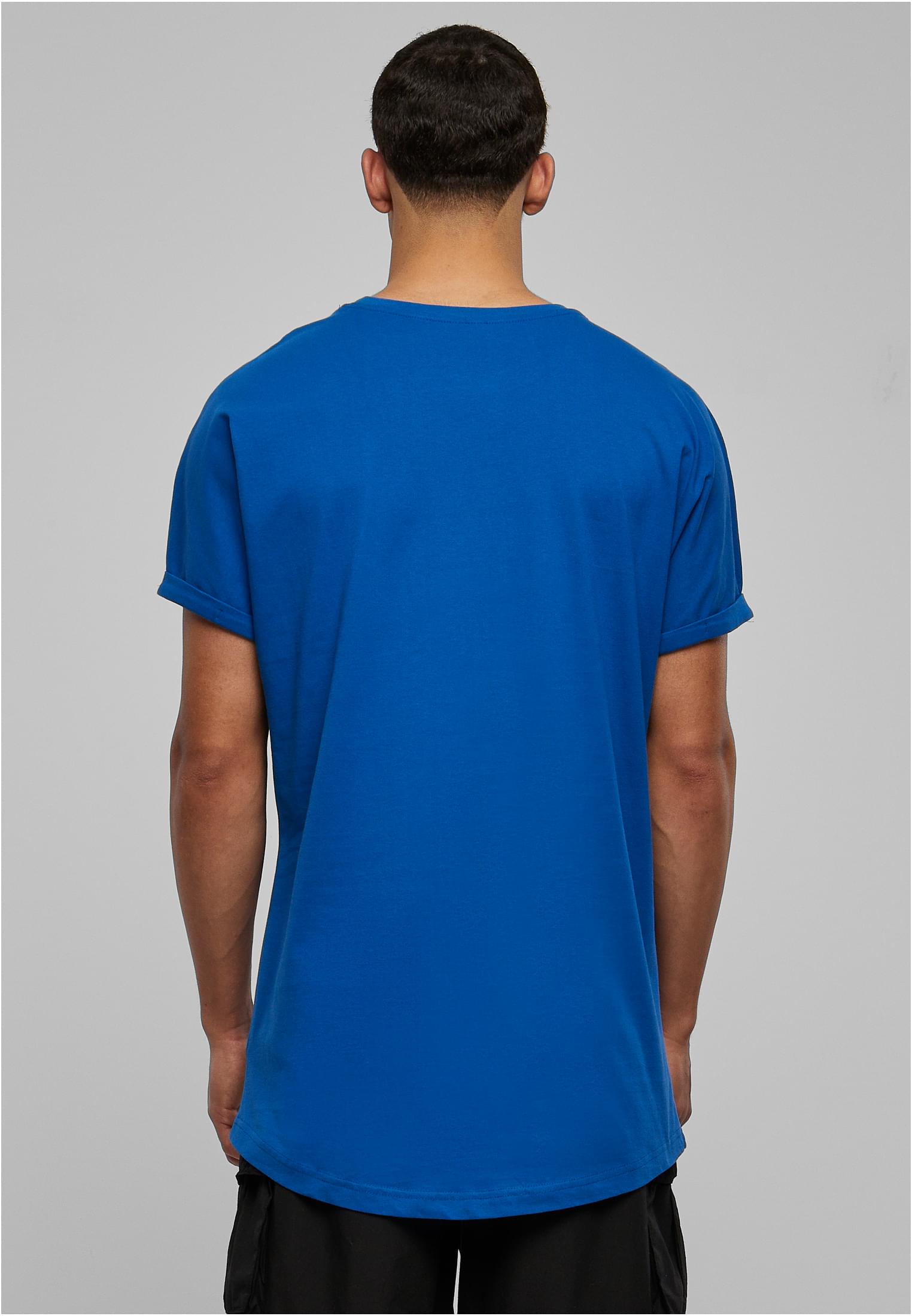 Long Shaped Turnup Tee | sporty blue