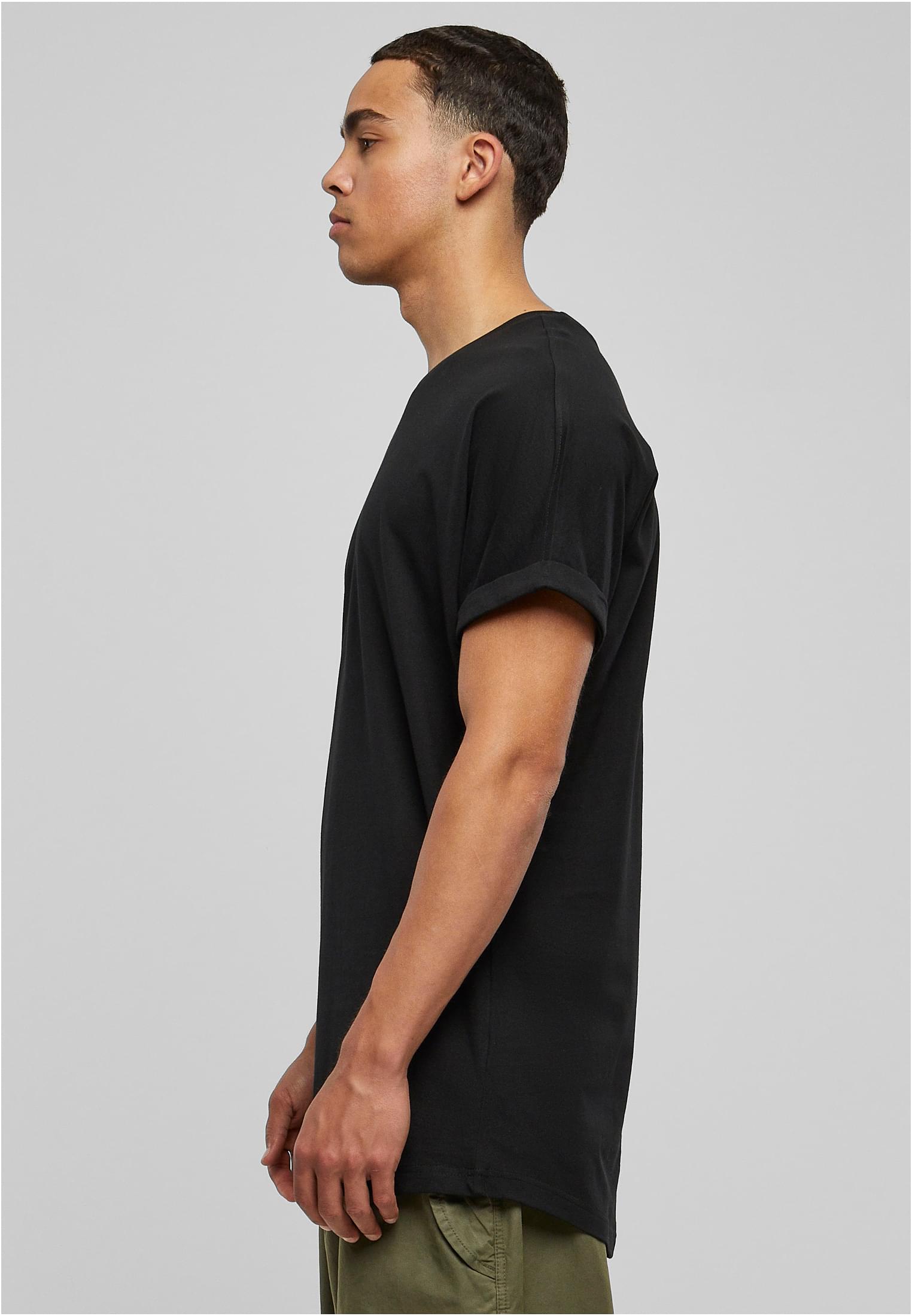 Long Shaped Turnup Tee | black