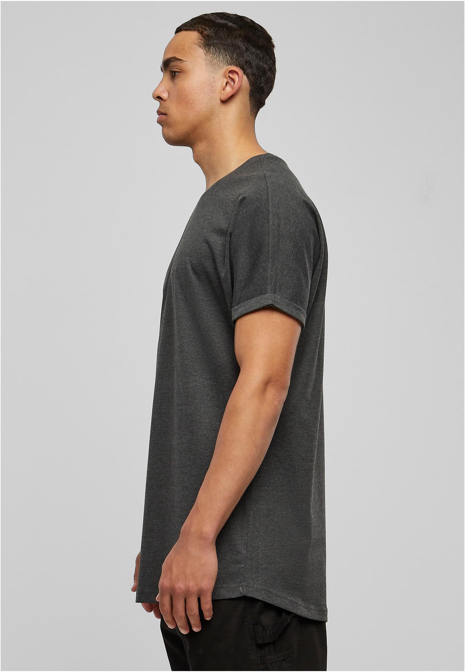 Long Shaped Turnup Tee | charcoal